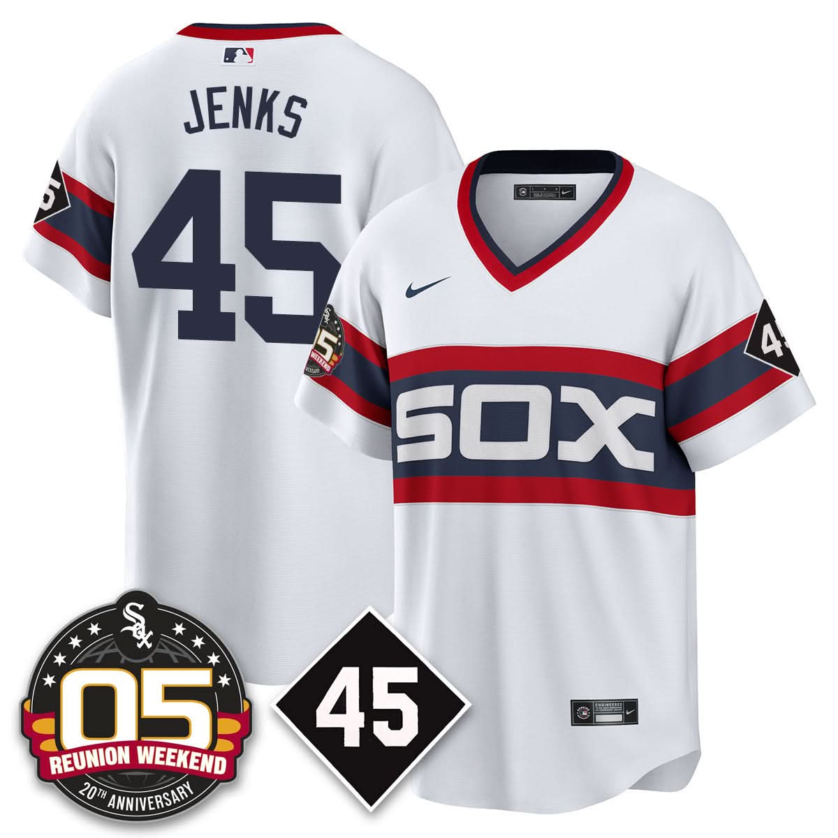 CWS Bobby Jenks 2025 Jersey - Reunion Weekend - All Stitched