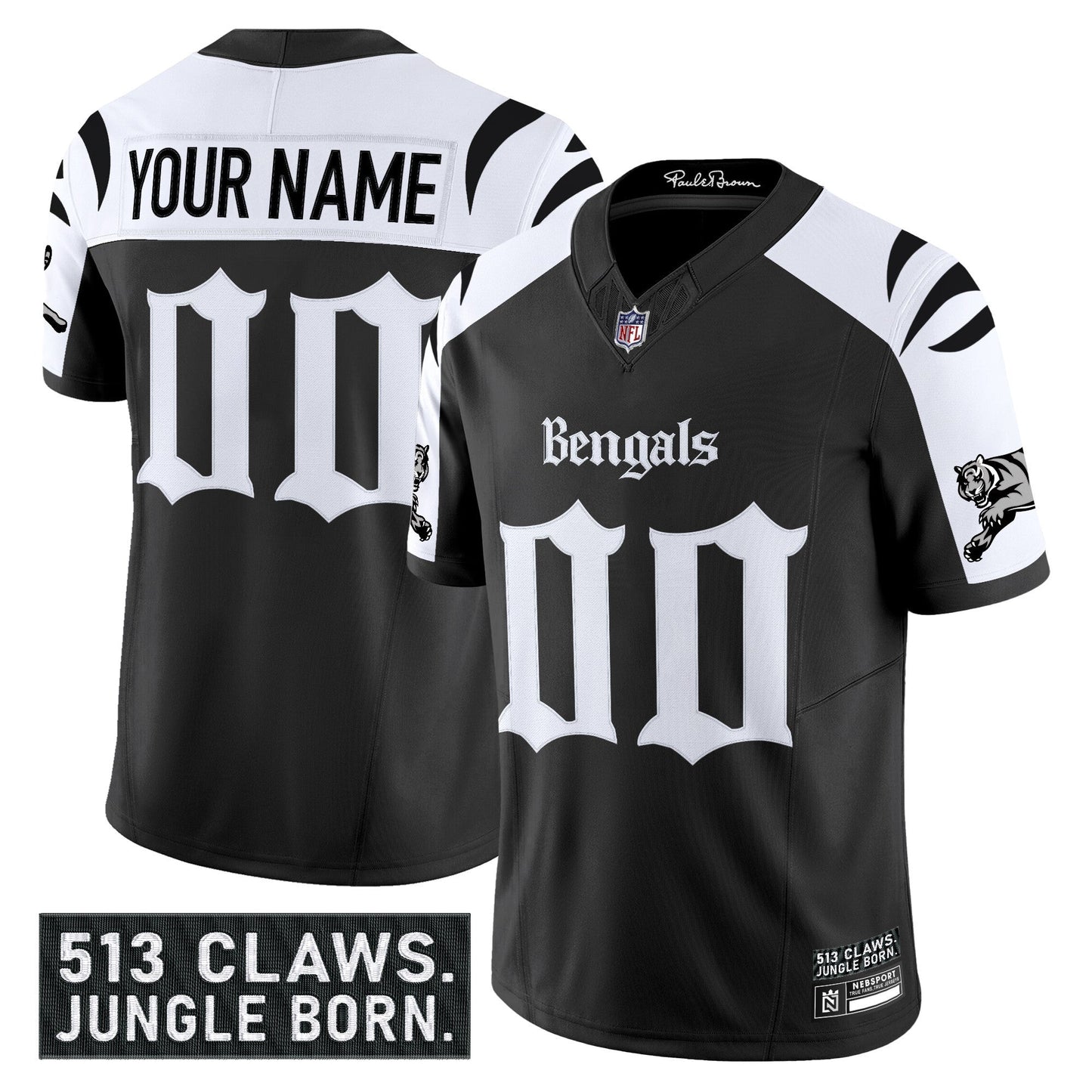 Cincinnati Bengals 'Gothic Jungle Shadows Edition' Vapor Limited Custom Jersey - All Stitched