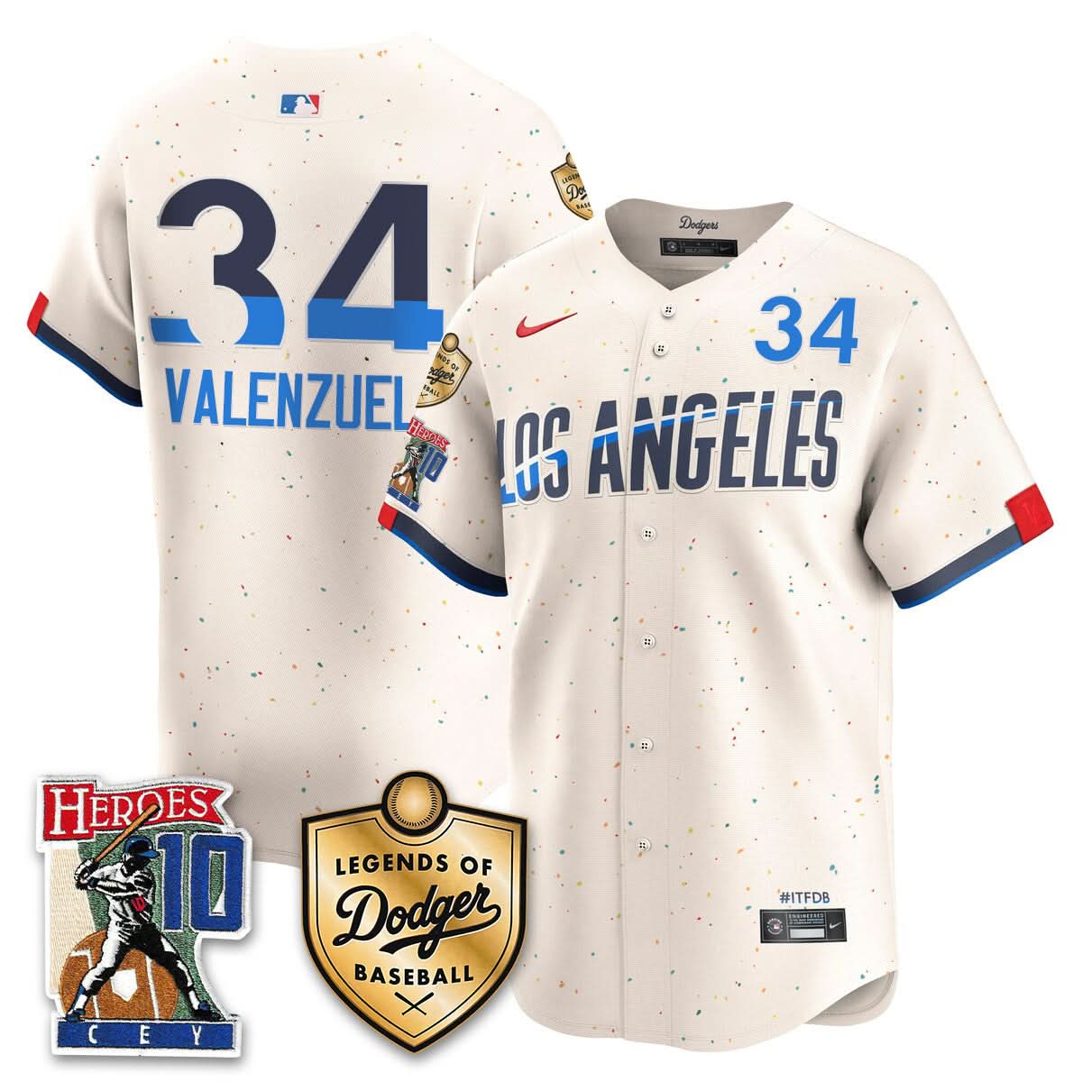 Dodgers Ron Cey "Legends Of Dodgers Baseball" Jersey - All Stitched