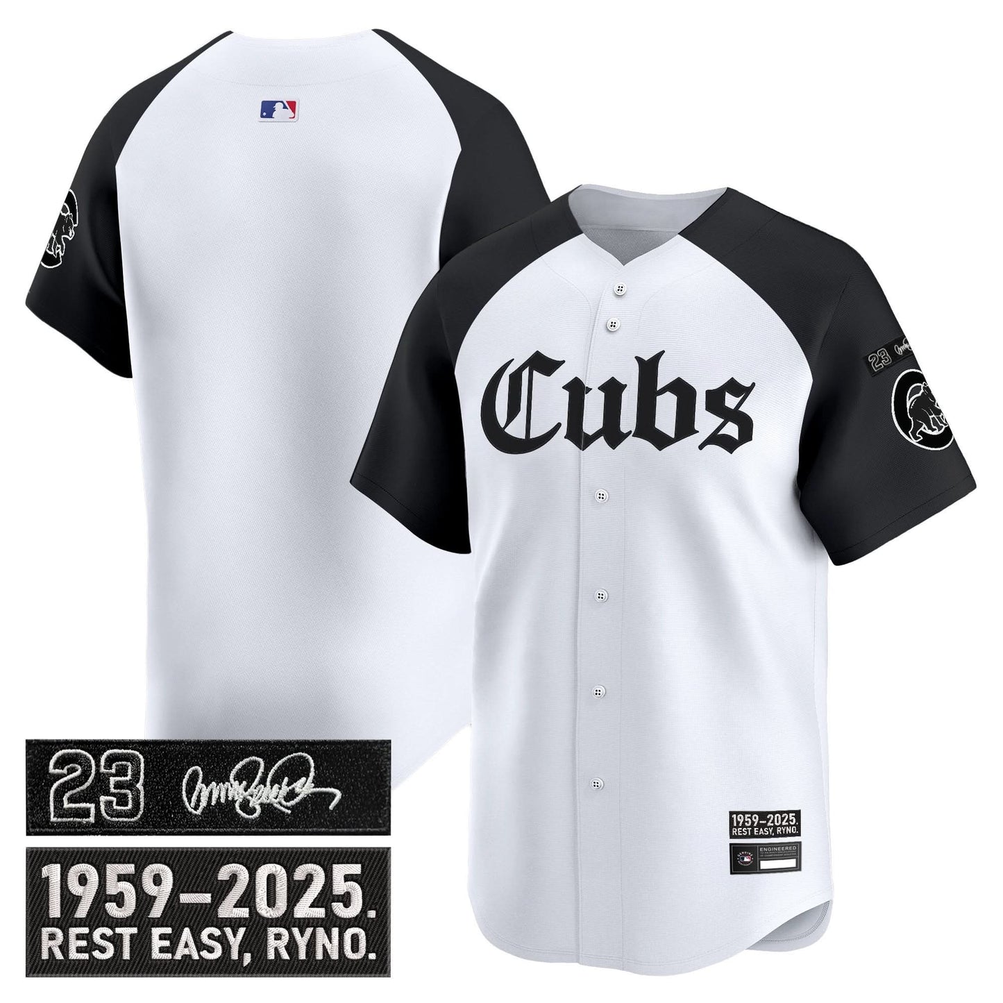 Men's Chicago Cubs 'Ryne Sandberg Tribute' Vapor Premier Limited Jersey - Gothic Edition - All Stitched