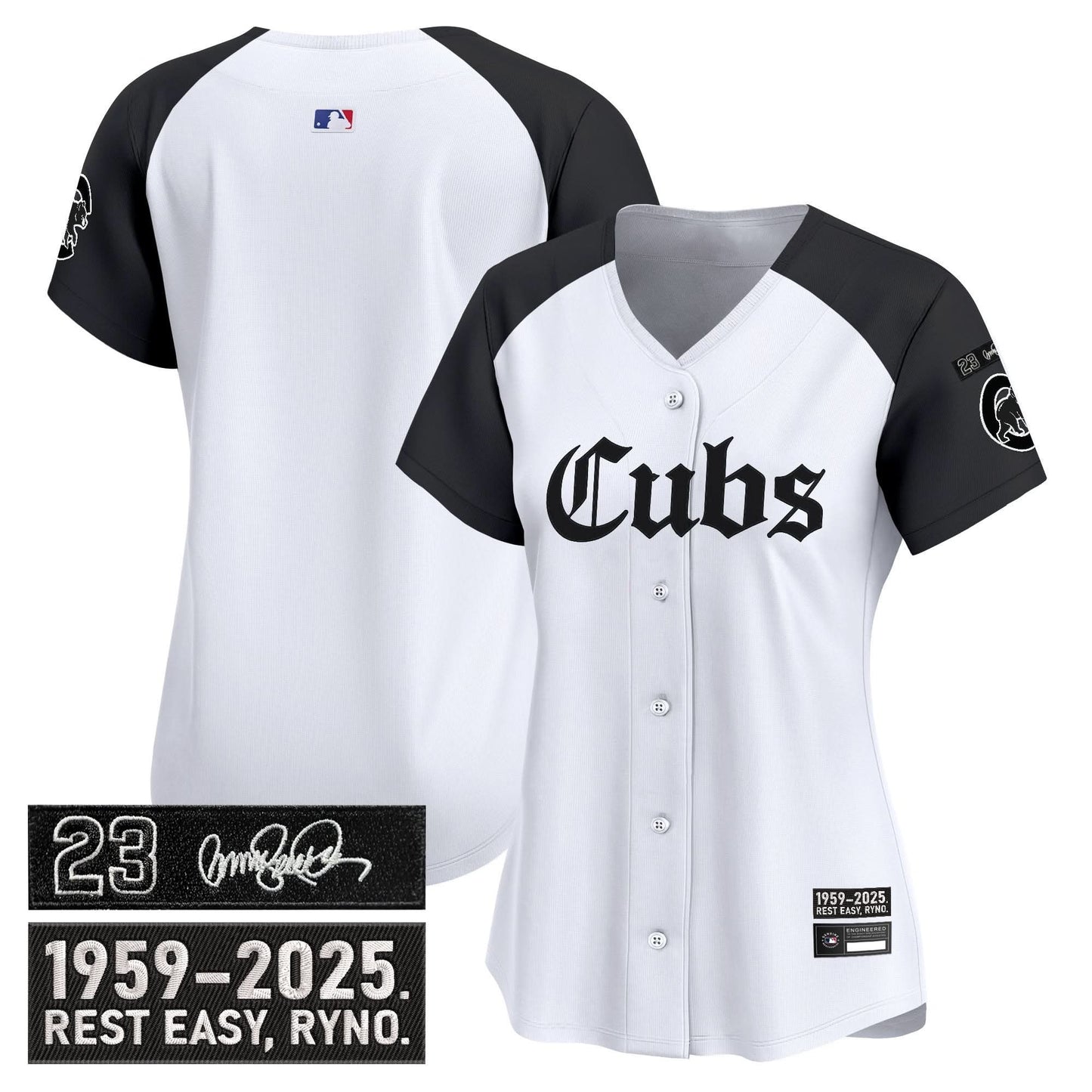 Women's Chicago Cubs 'Ryne Sandberg Tribute' Vapor Premier Limited Jersey - Gothic Edition - All Stitched