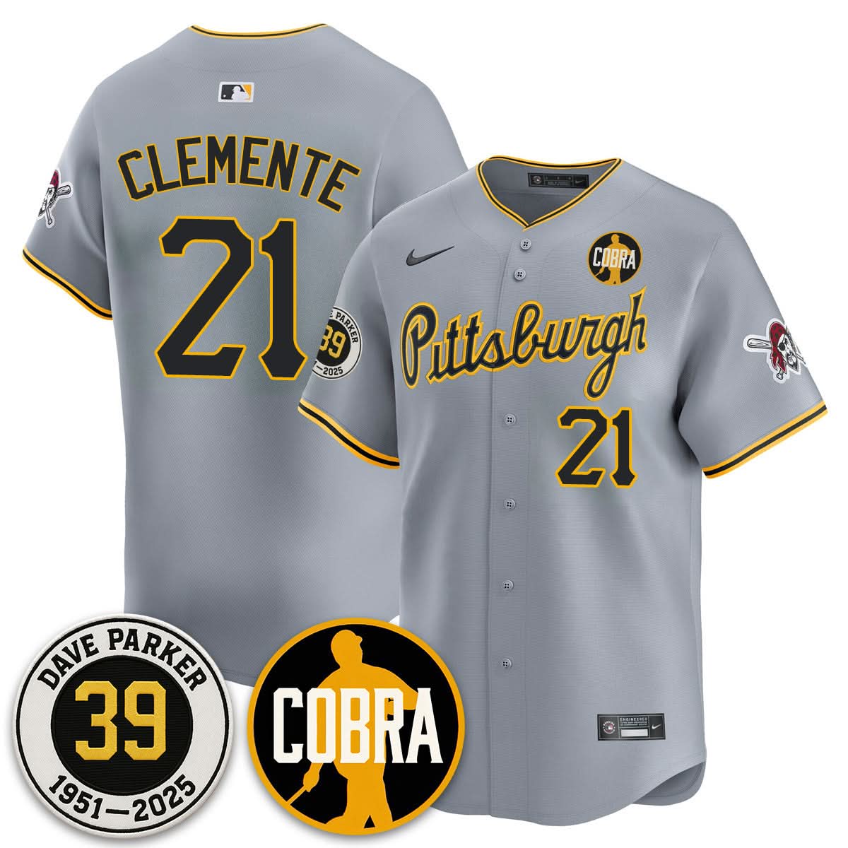 Men's Pittsburgh Pirates Memories Dave Parker Jersey- ���COBRA��� Patch - All Stitched
