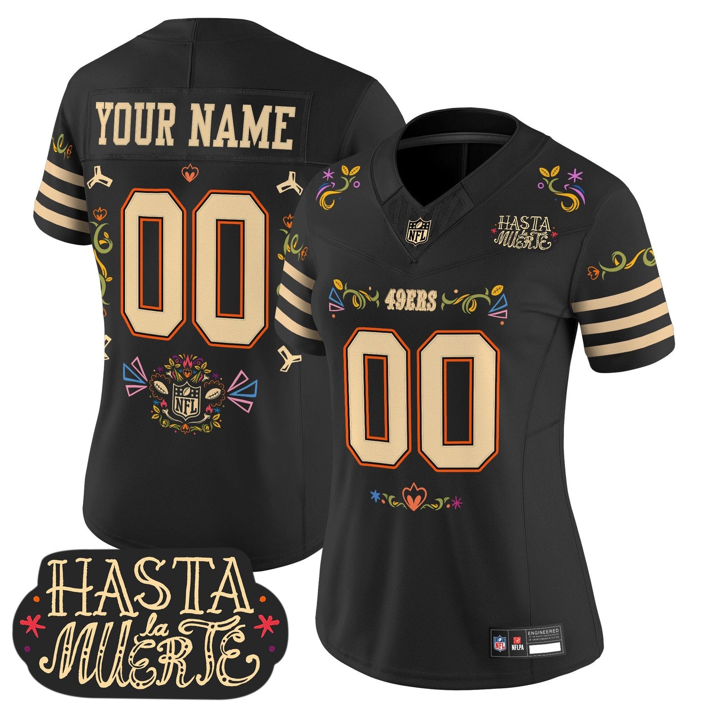 San Francisco 49ers Mexico 'Hasta la Muerte Edition' Vapor Limited Custom Jersey - All Printed