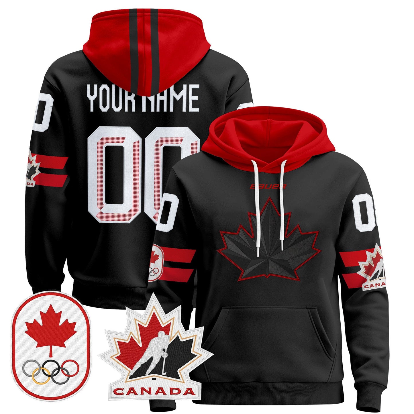 2026 Canada Olympic Custom Pullover Hoodie - All Stitched