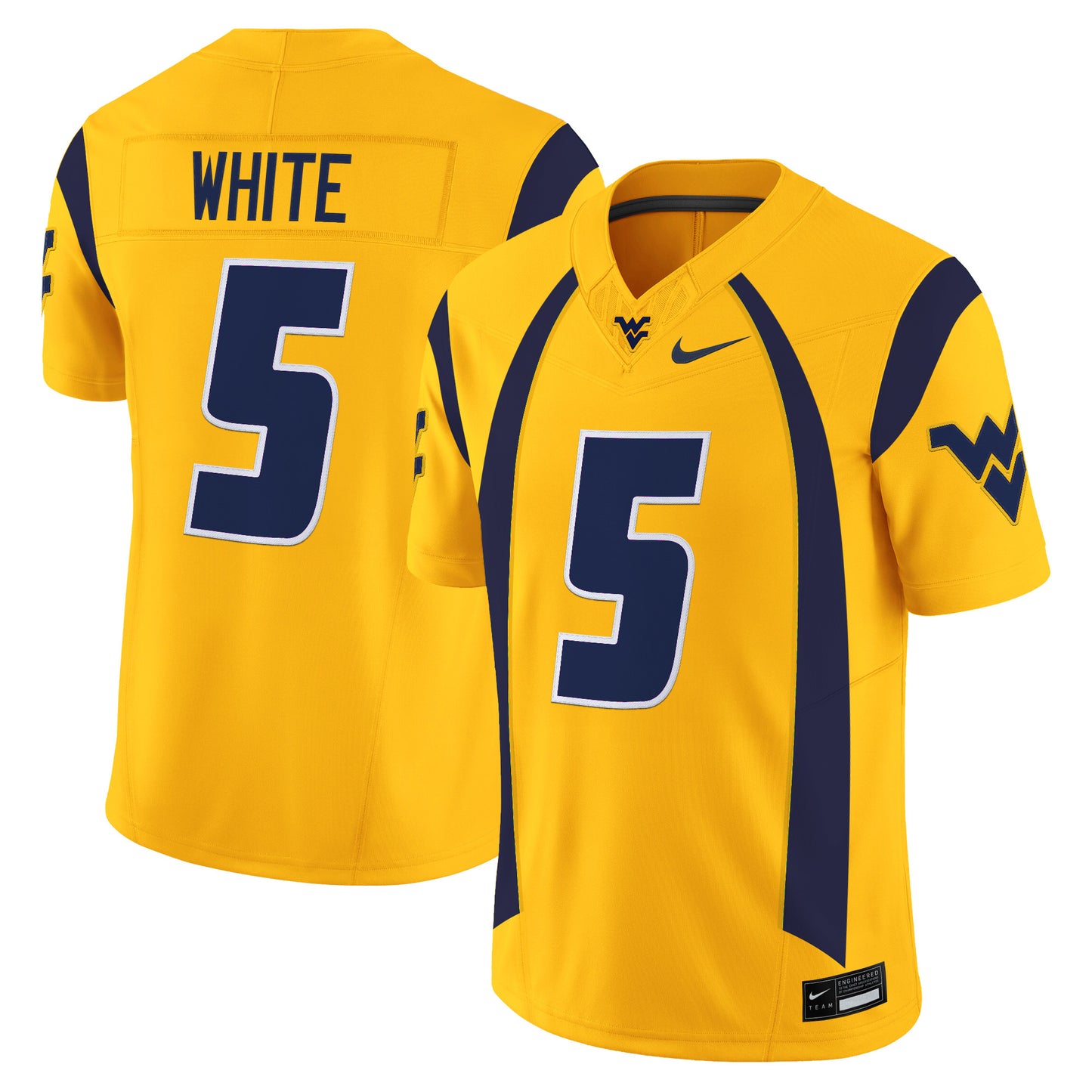 West Virginia Mountaineers Throwback Vapor Limited Jersey - Stitched
