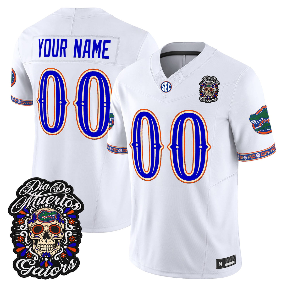 Florida Gators Día de los Muertos Vapor Limited Custom Jersey - Stitched