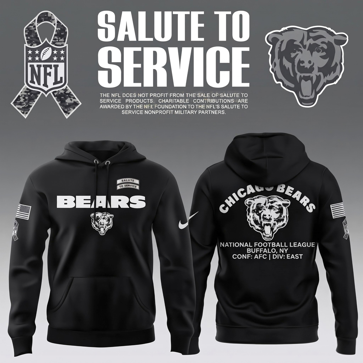 CHI 2026 Salute To Service Pullover Hoodie - Printed