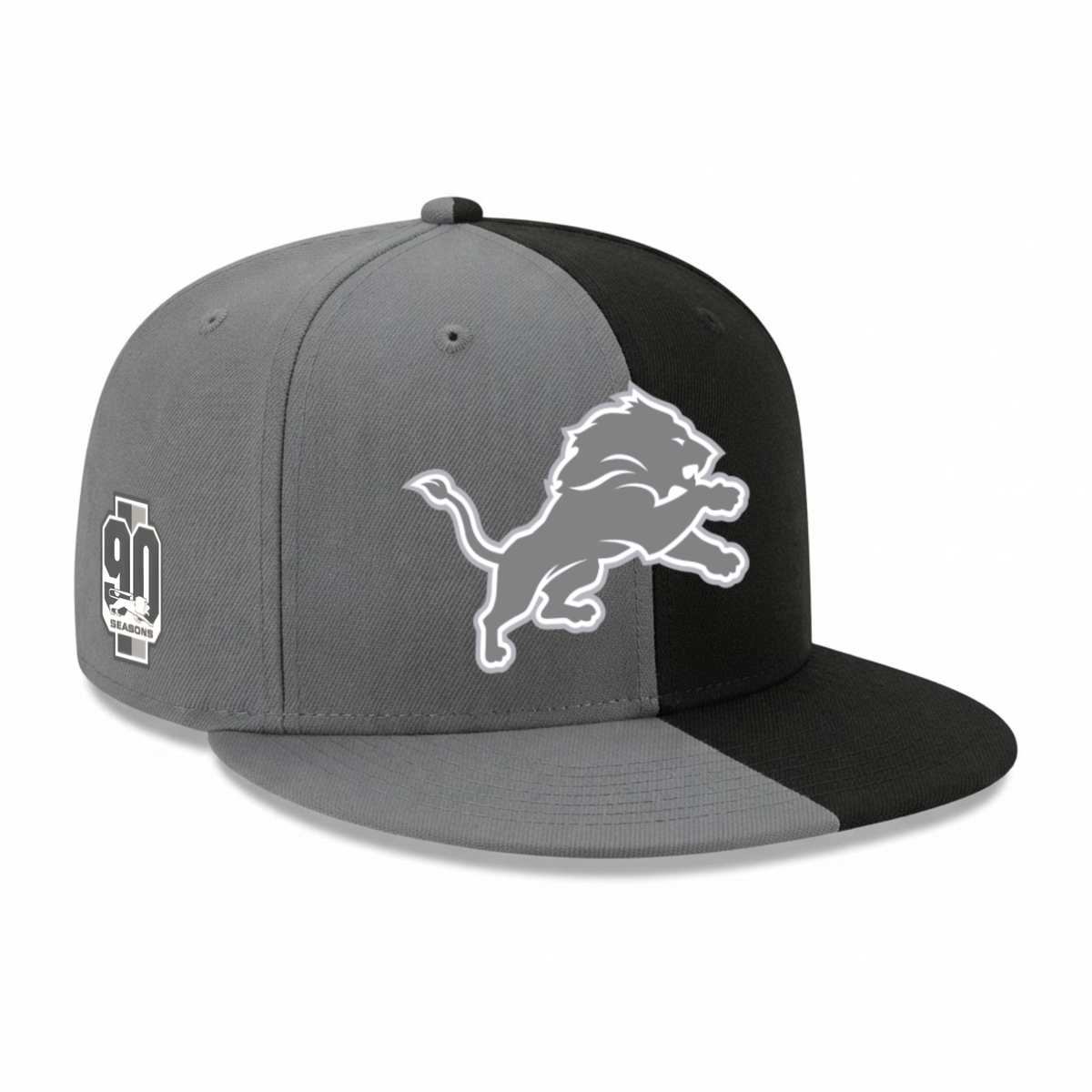 DET Rivalries Split 90 Seasons Patch Snapback Cap - Printed