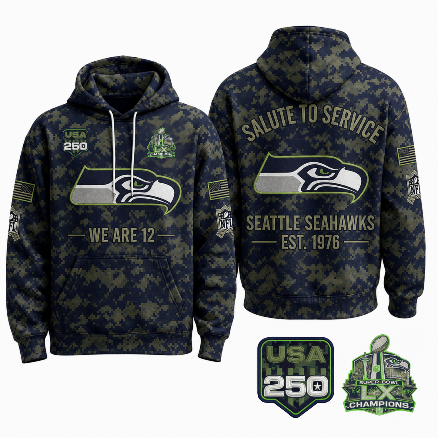 SEA 2026 Salute To Service Edition Pullover Hoodie - Printed