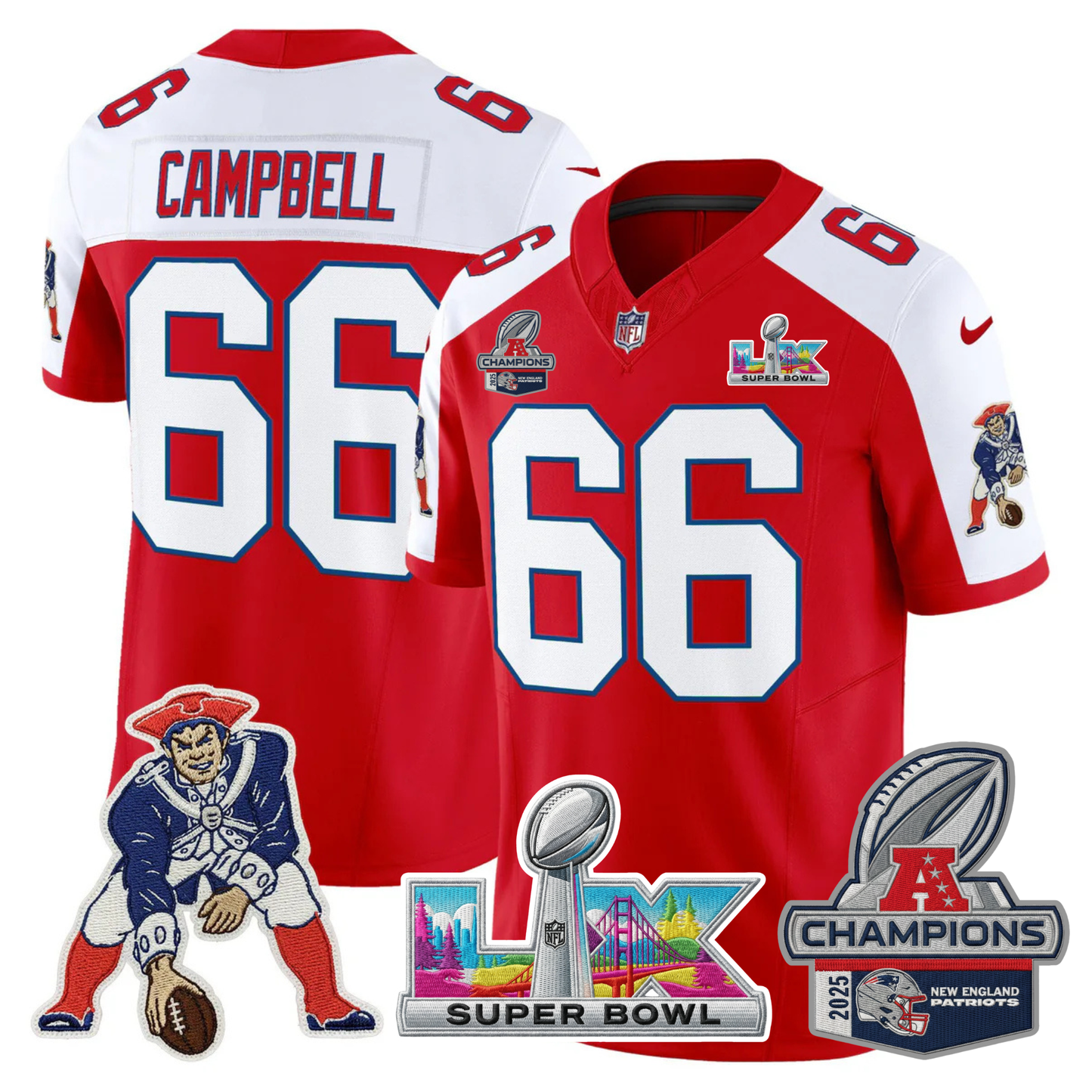 NE 2025 AFC Champions Vapor Limited Jersey V2 - All Stitched
