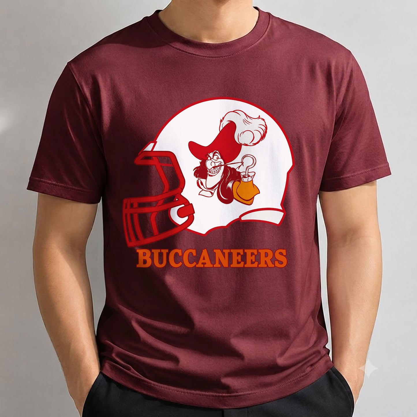 Tampa Bay Buccaneers x Red Coat Captain Edition One Side Printed T-Shirt
