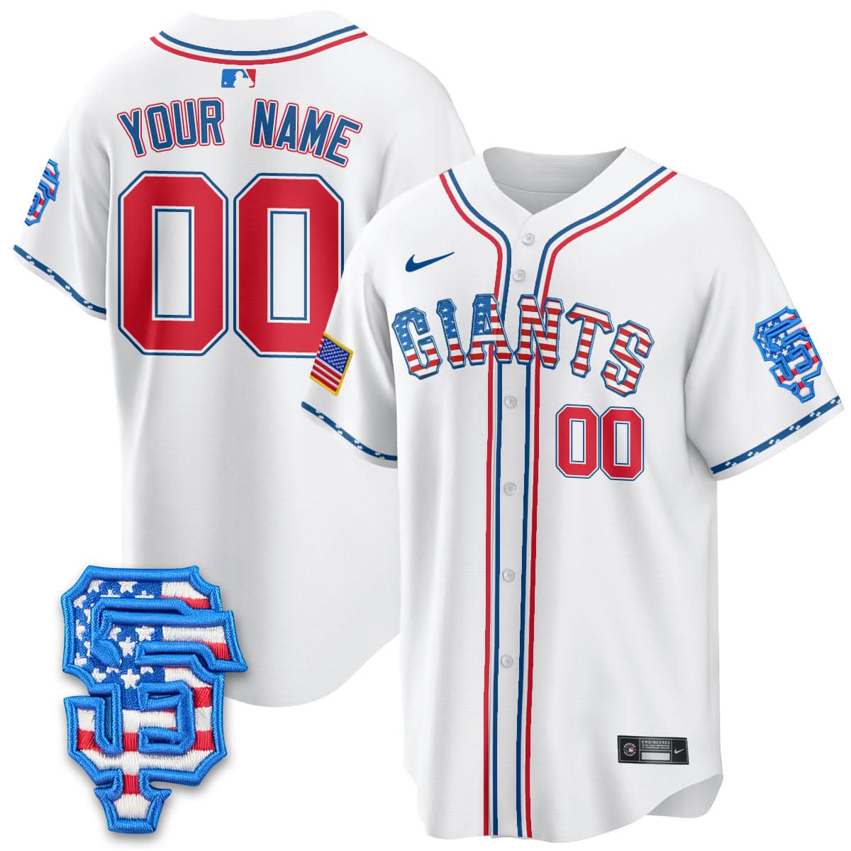 SFG 2025 Fourth of July Custom Jersey - All Stitched