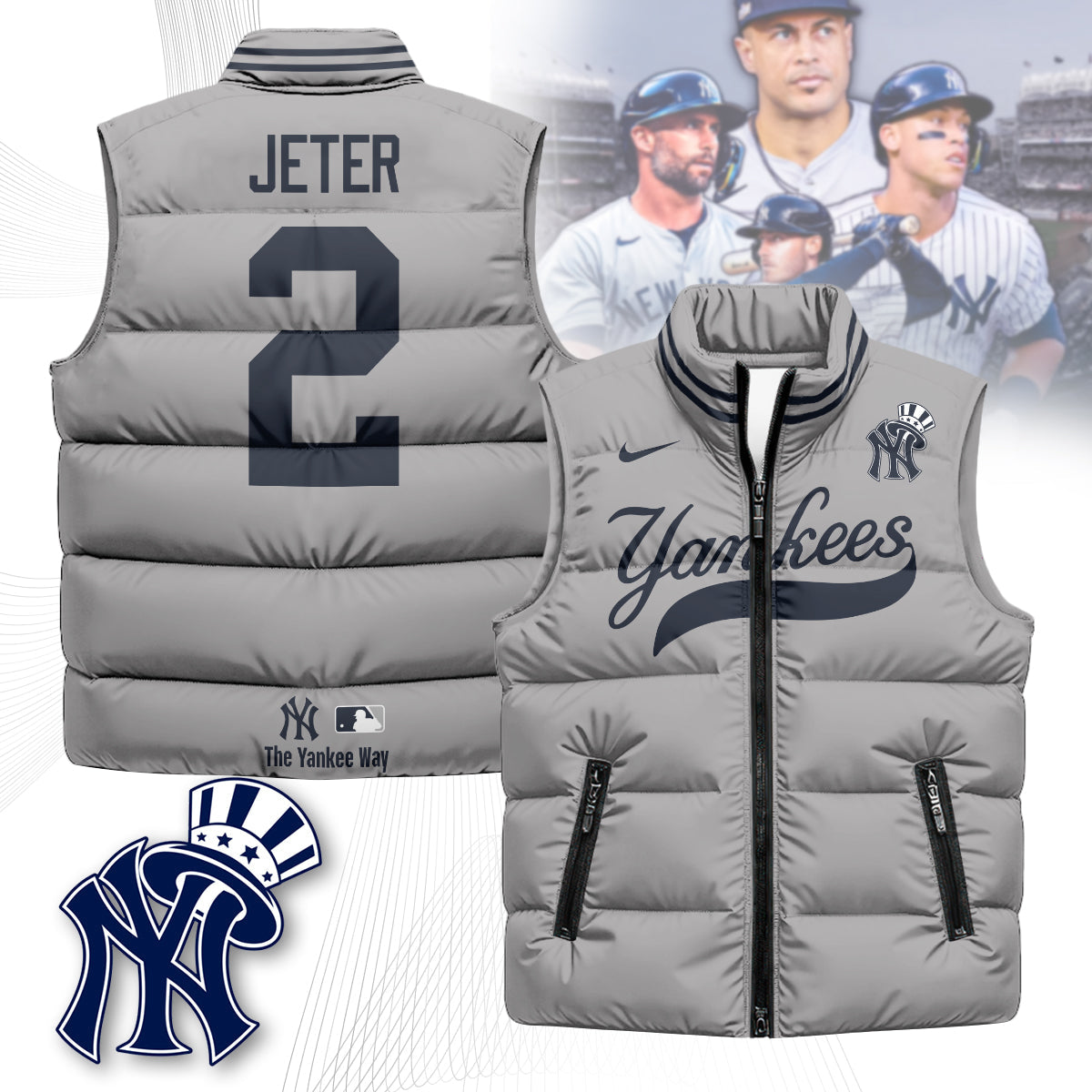 NYY Unisex Puffer Vest