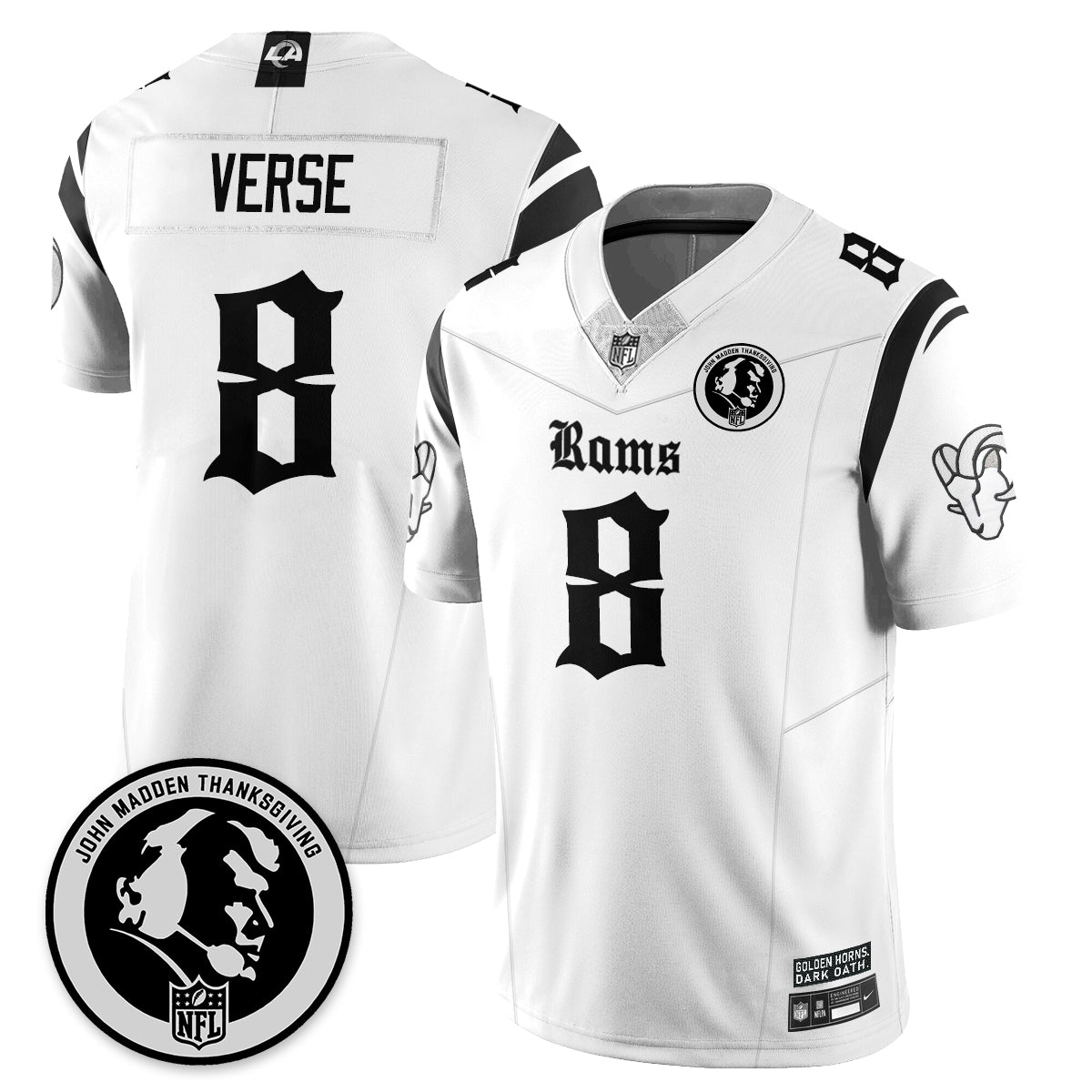 LAR Gothic Vapor Limited Jersey - John Madden Patch