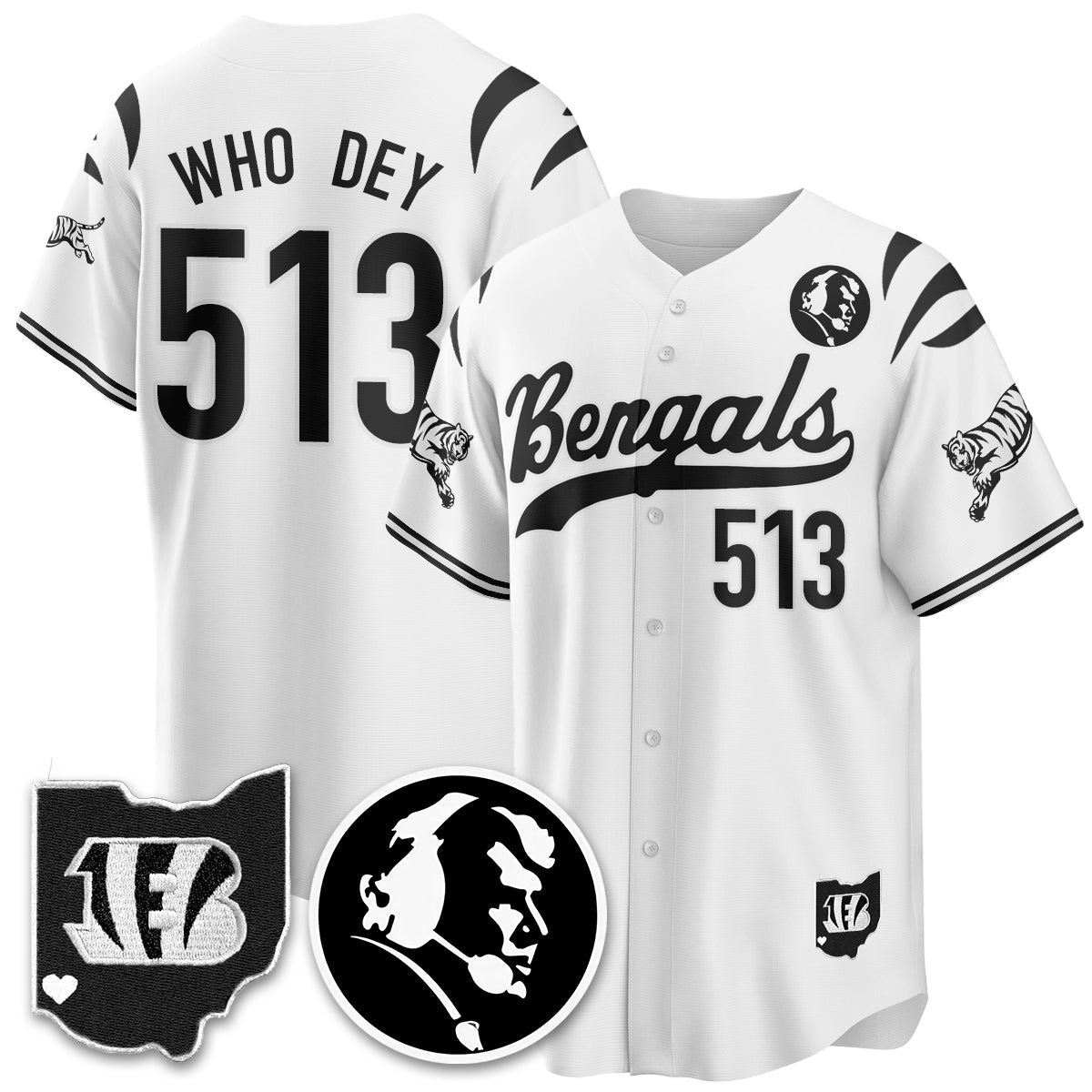 CIN Vapor Limited Baseball Jersey - John Madden Patch - Stitched