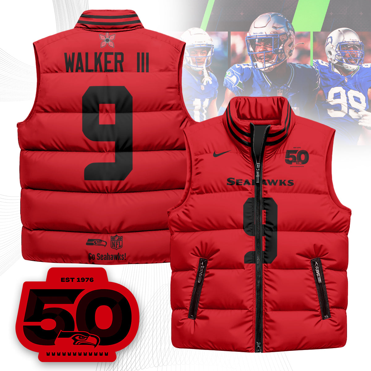 SEA 'Stranger Things Edition' Unisex Puffer Vest