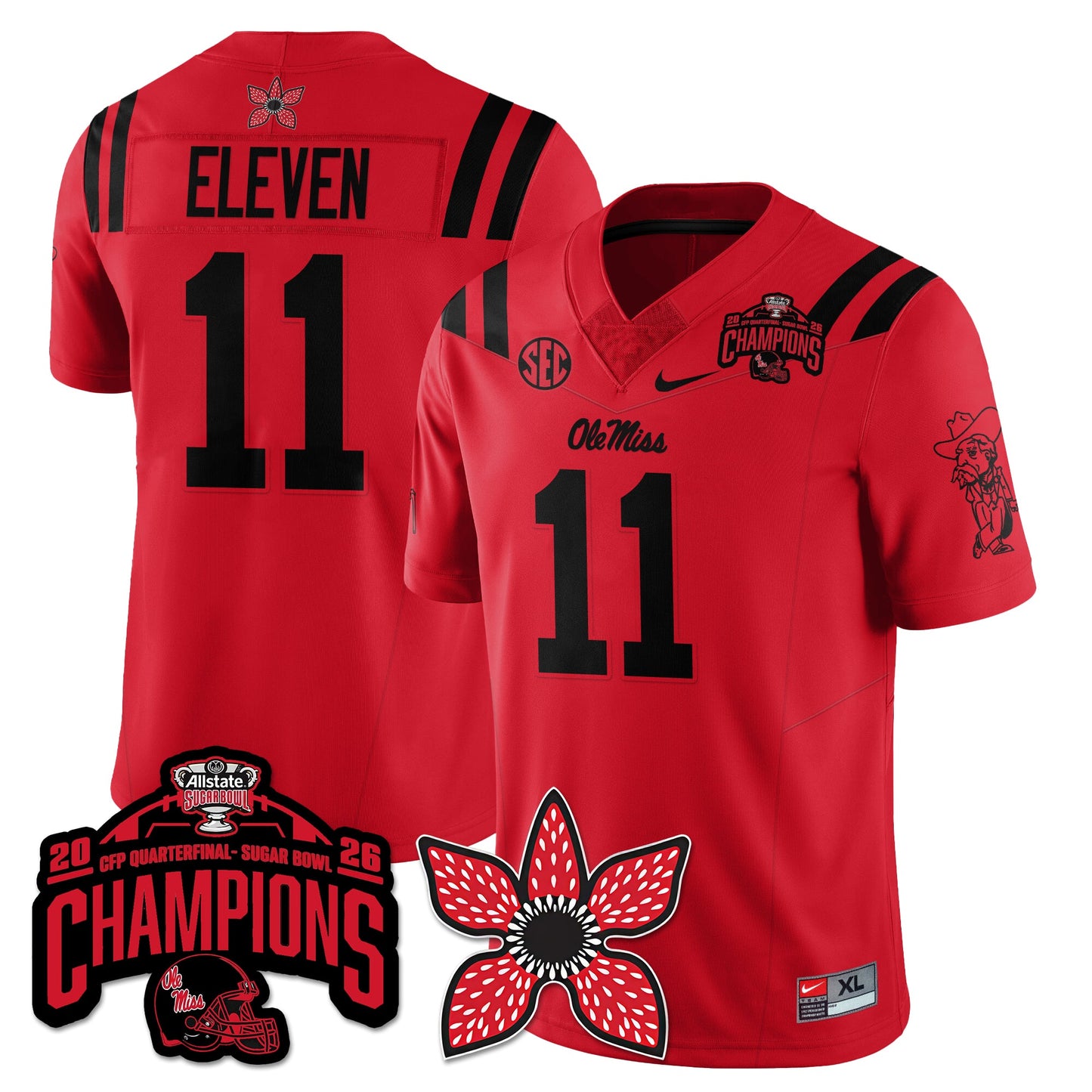 OMB Football Stranger Things Vapor Limited Jersey - Allstate Sugar Bowl Champions - All Stitched