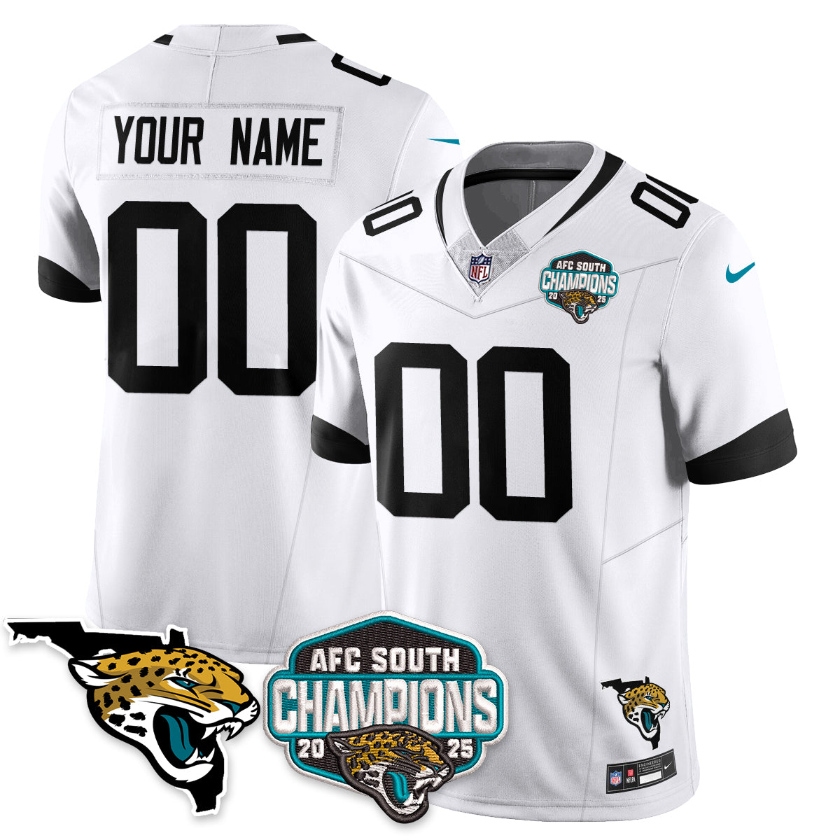 JAX AFC South Division Champions Vapor Limited Jersey - All Stitched
