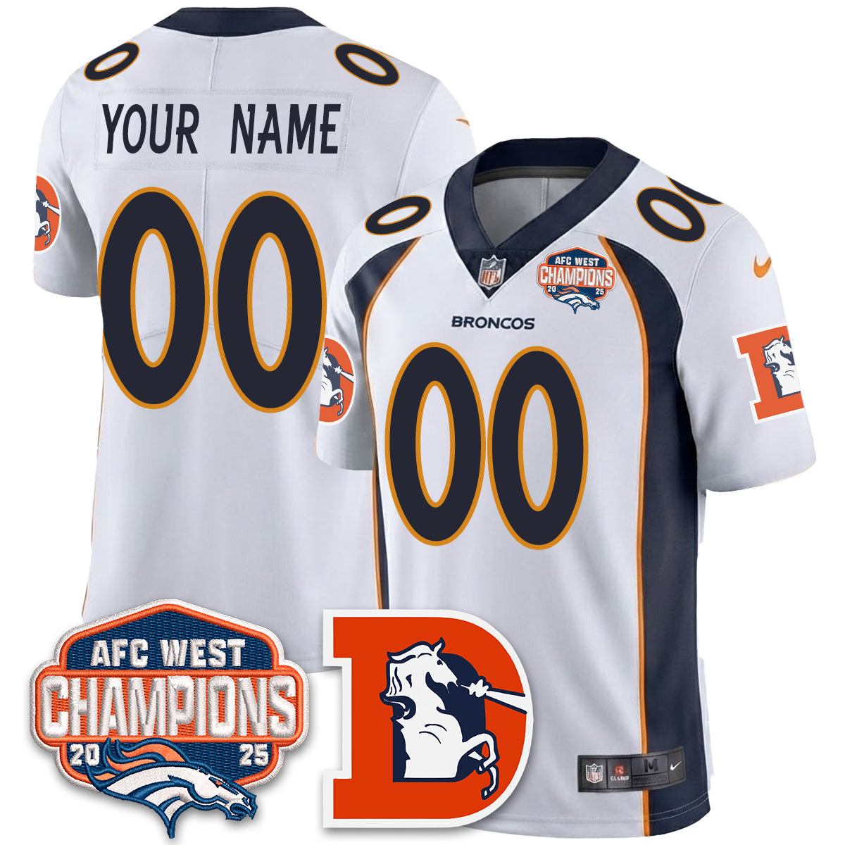 Custom DEN Mitchell & Ness Vapor Limited Jersey - All Stitched