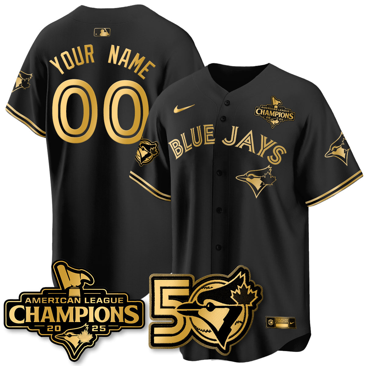 Custom TOR 2025 American League Champions Vapor Limited Jersey - 50th Season - All Stitched