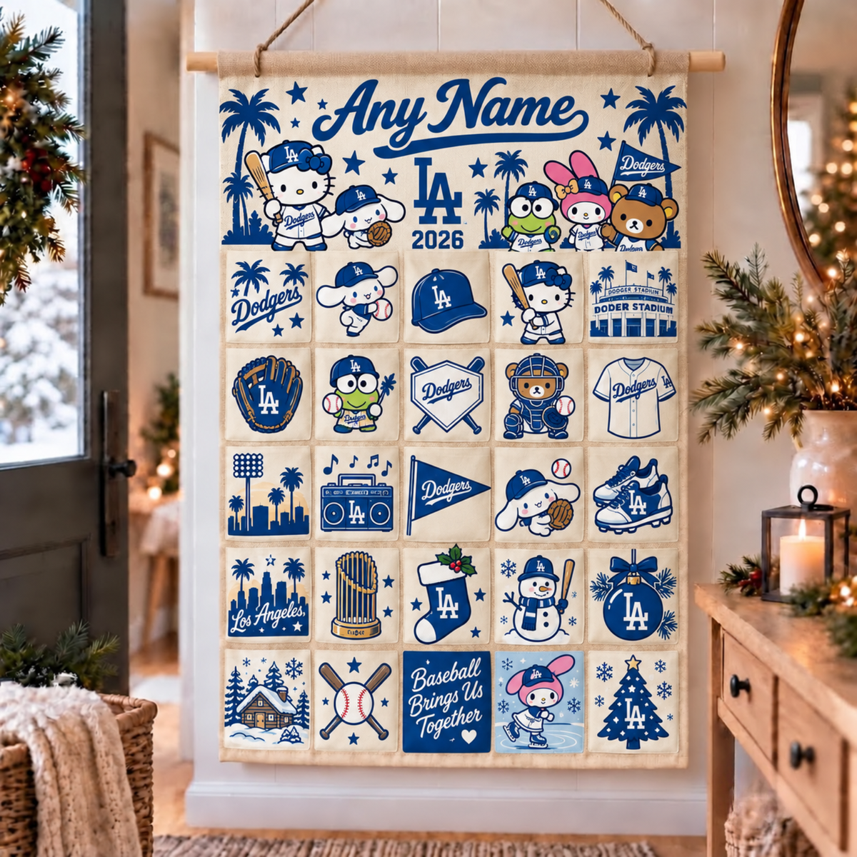 LAD Christmas x Santori Friends Custom Wall Advent Calendar - Printed V2