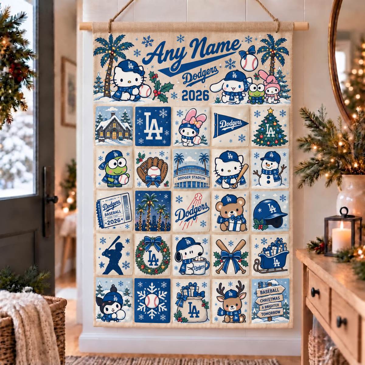 LAD Christmas x Santori Friends Custom Wall Advent Calendar - Printed V3