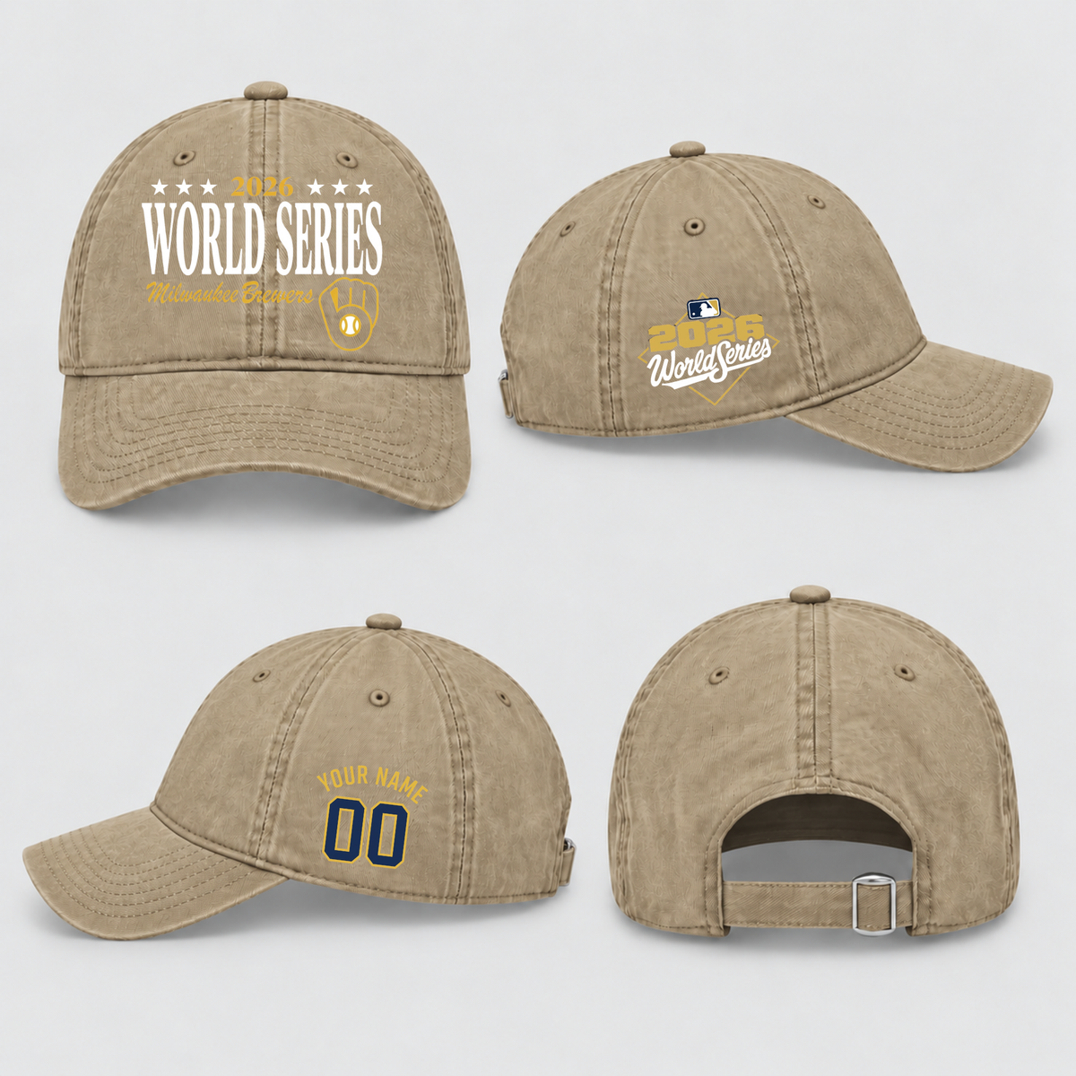 MIL National League Champions Personalized Wash Hat - Printed V2