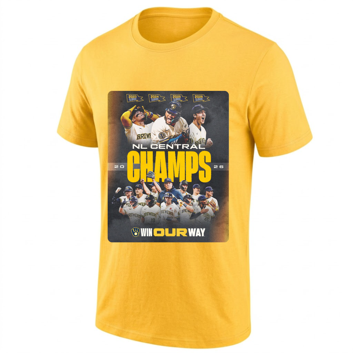 MIL 2026 NL CENTRAL CHAMPS One Side T-Shirt - Printed V5