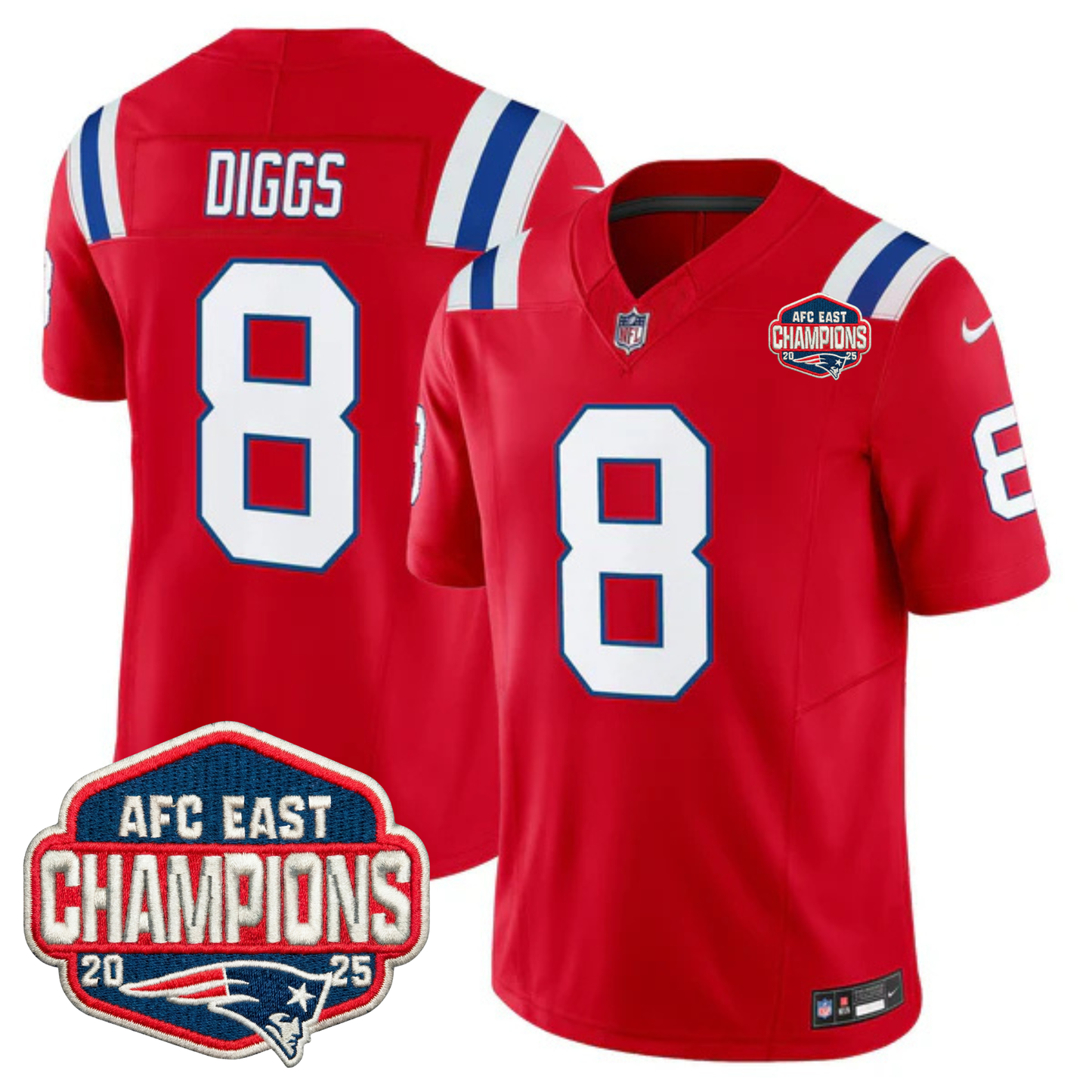 NE AFC East Champions Throwback Vapor Limited Jersey V2 - All Stitched