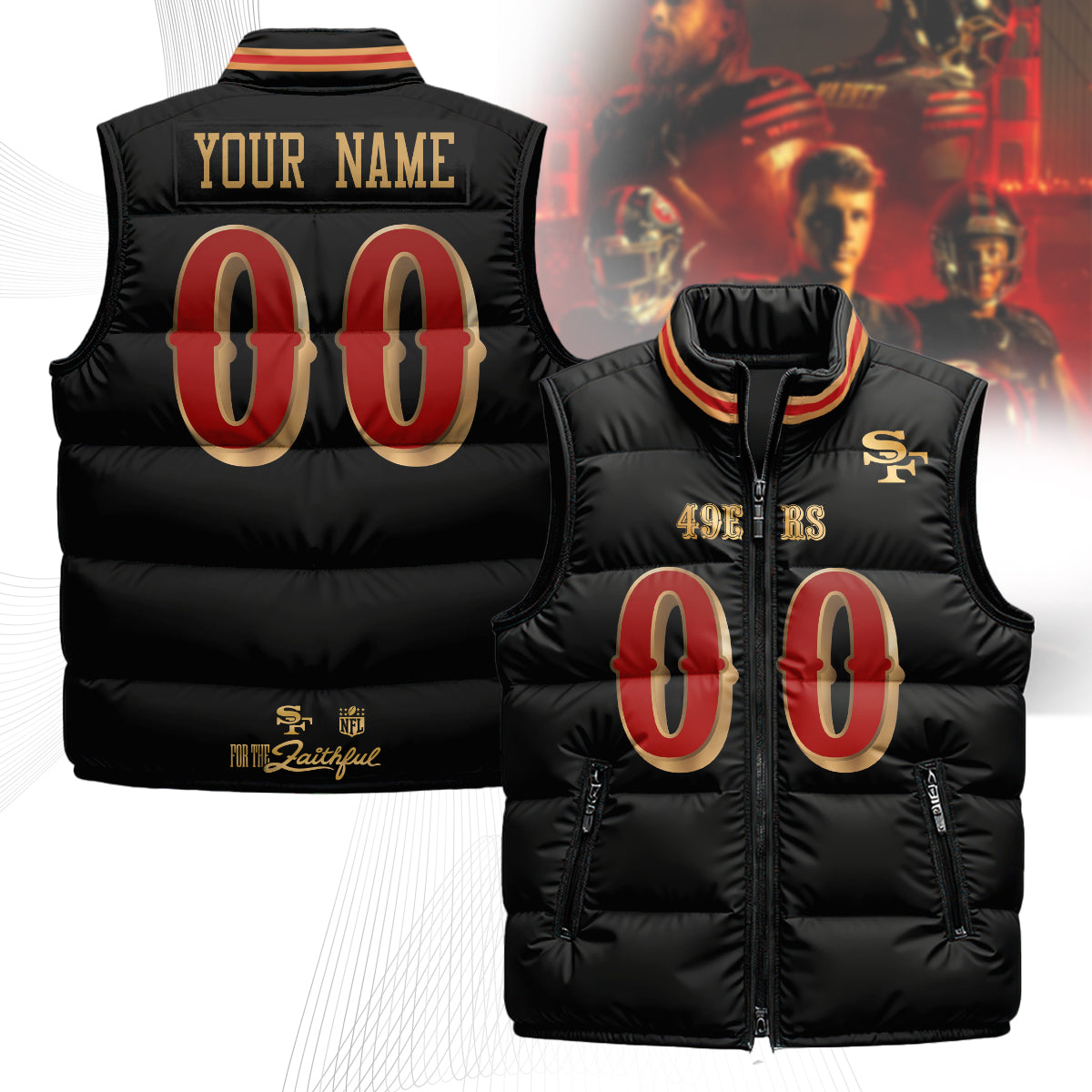 PersonalizedSF Rivalry Series Puffer Vest