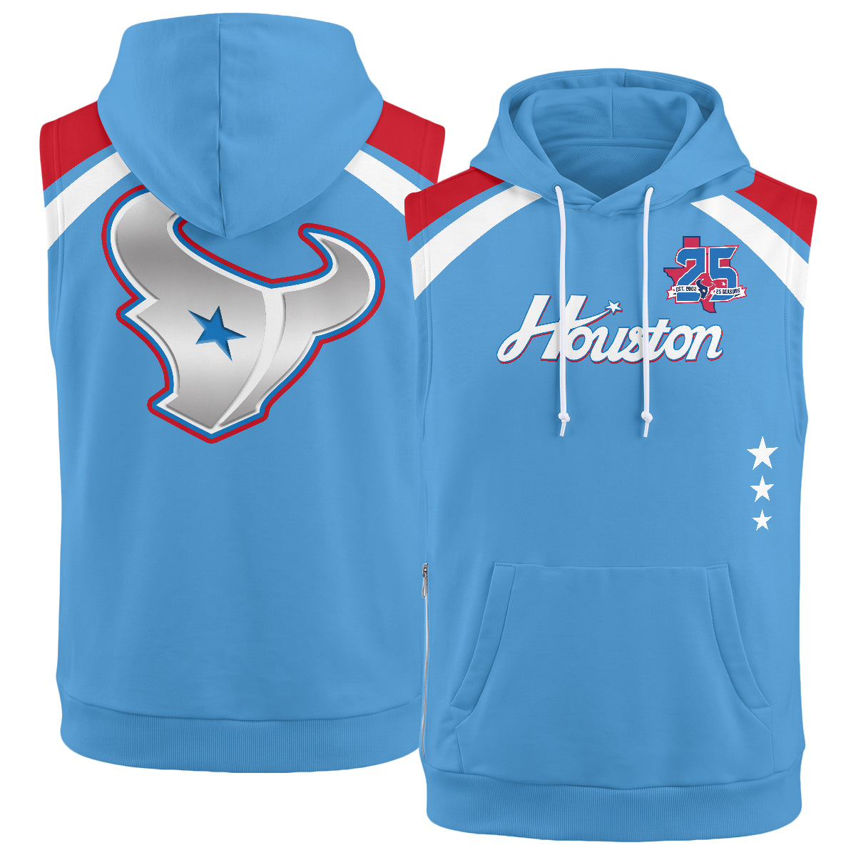 HOU Star Edition Sleeveless Hoodie Tank Top - Printed
