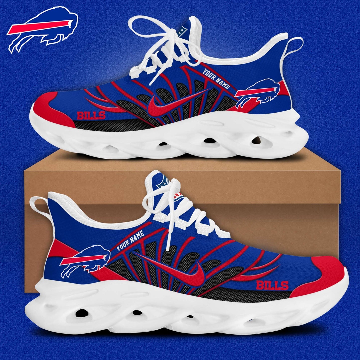 Buffalo Bills Customized Premium Max Soul Shoes