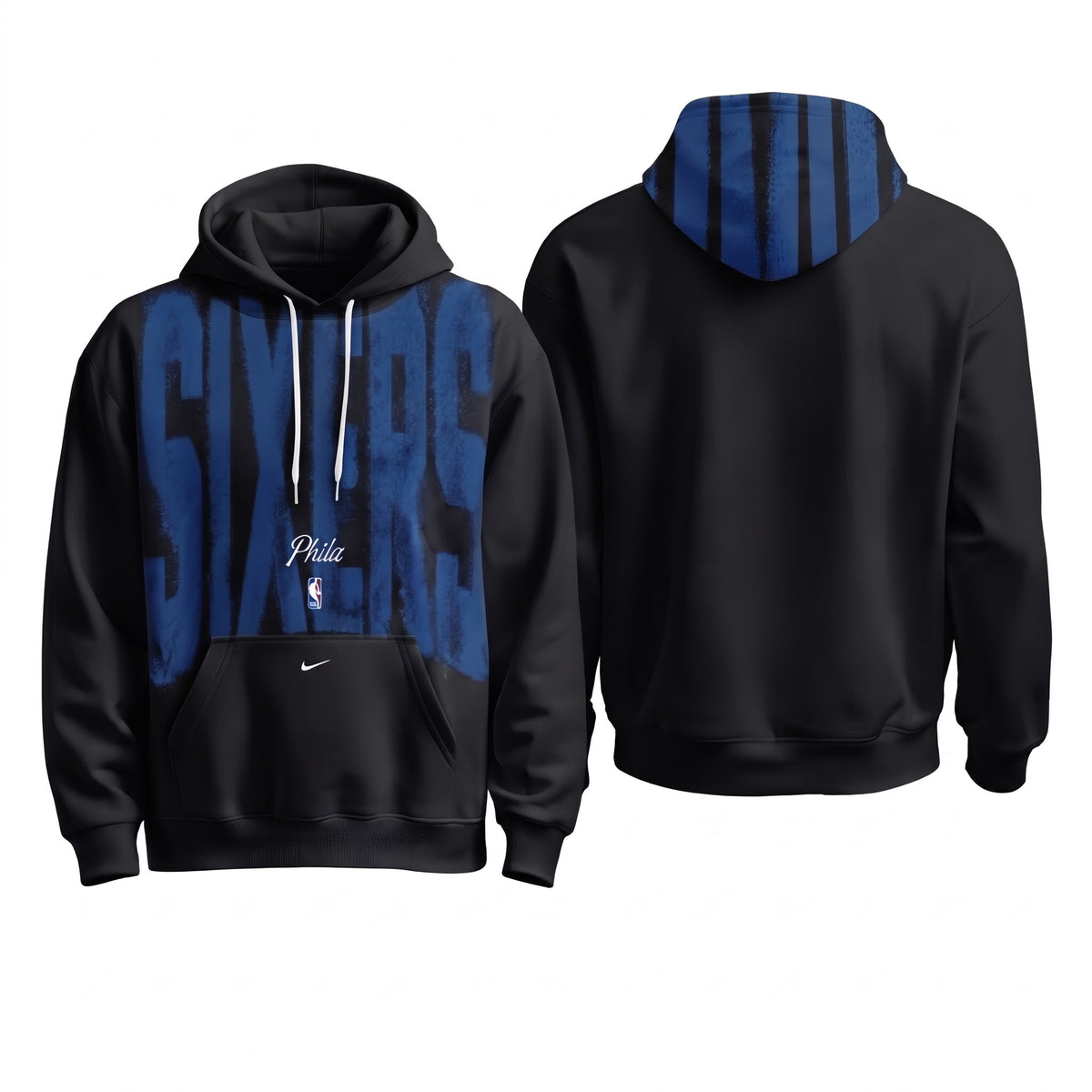 Philadelphia 76ers Bold Lettering 2026 Fleece Hoodie - Printed