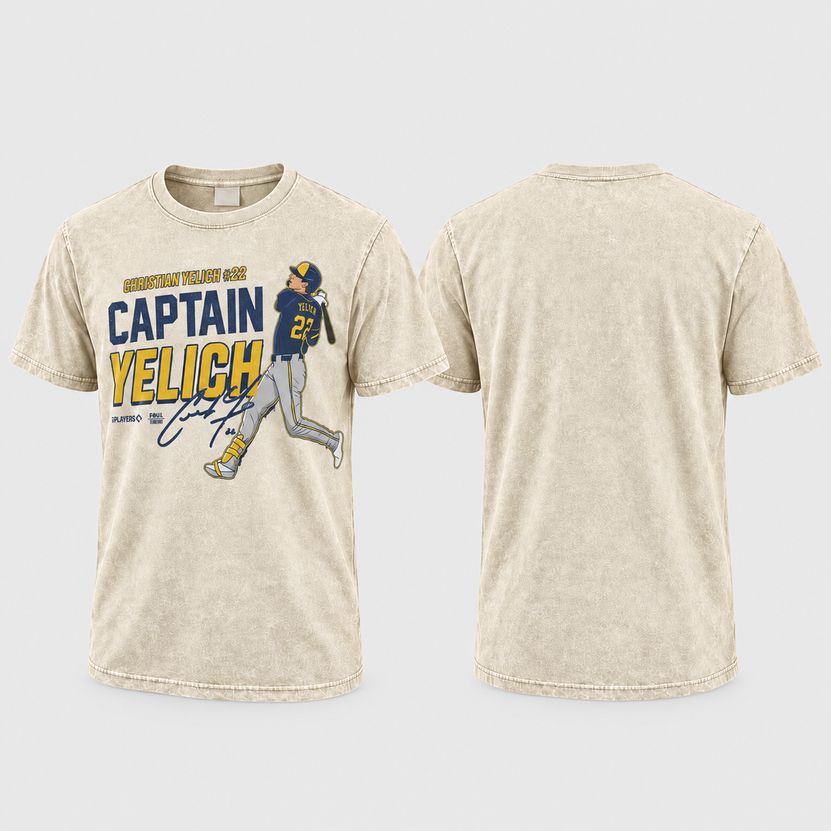 MIL Captain Yelich Washed T-Shirt - Printed