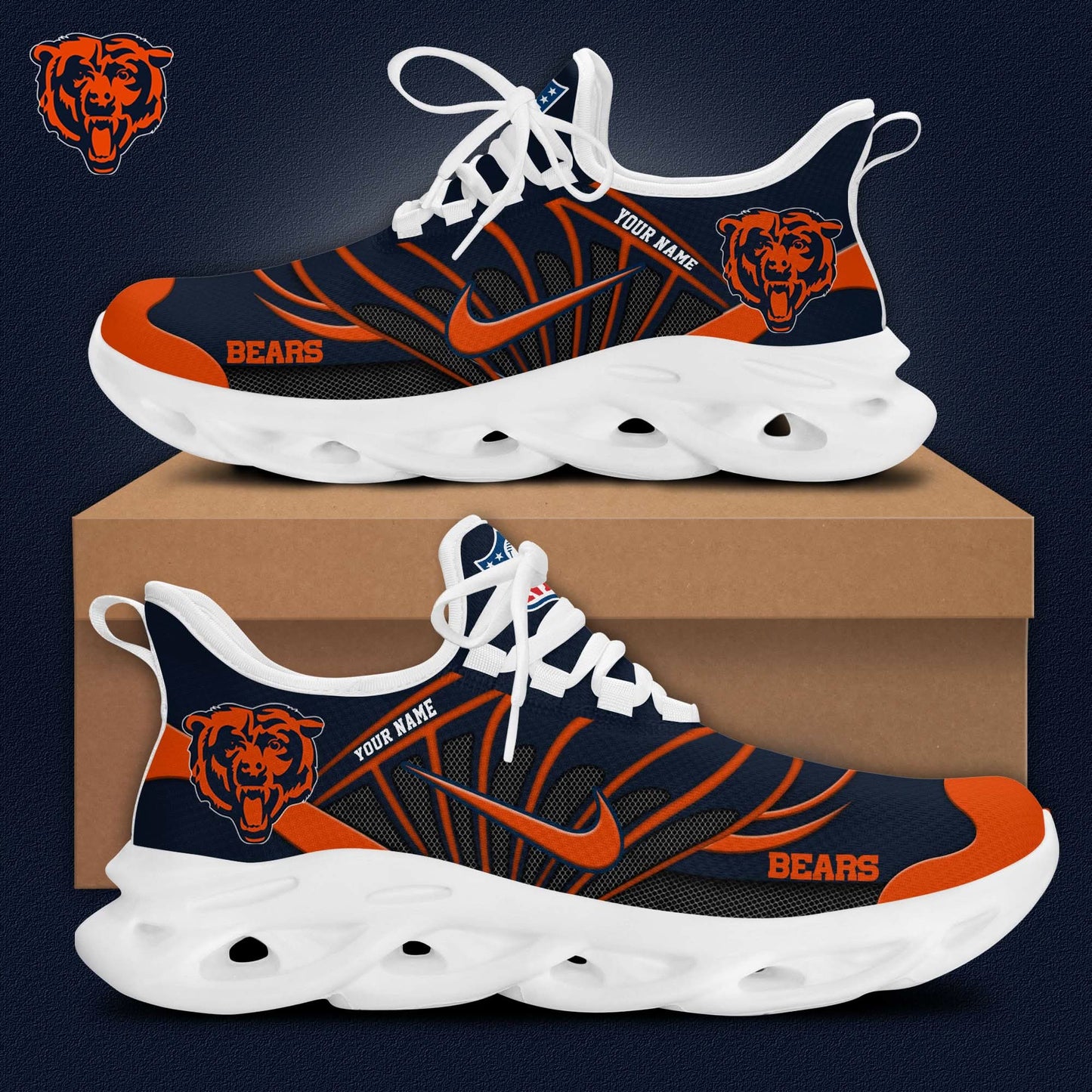 Chicago Bears Customized Premium Max Soul Shoes