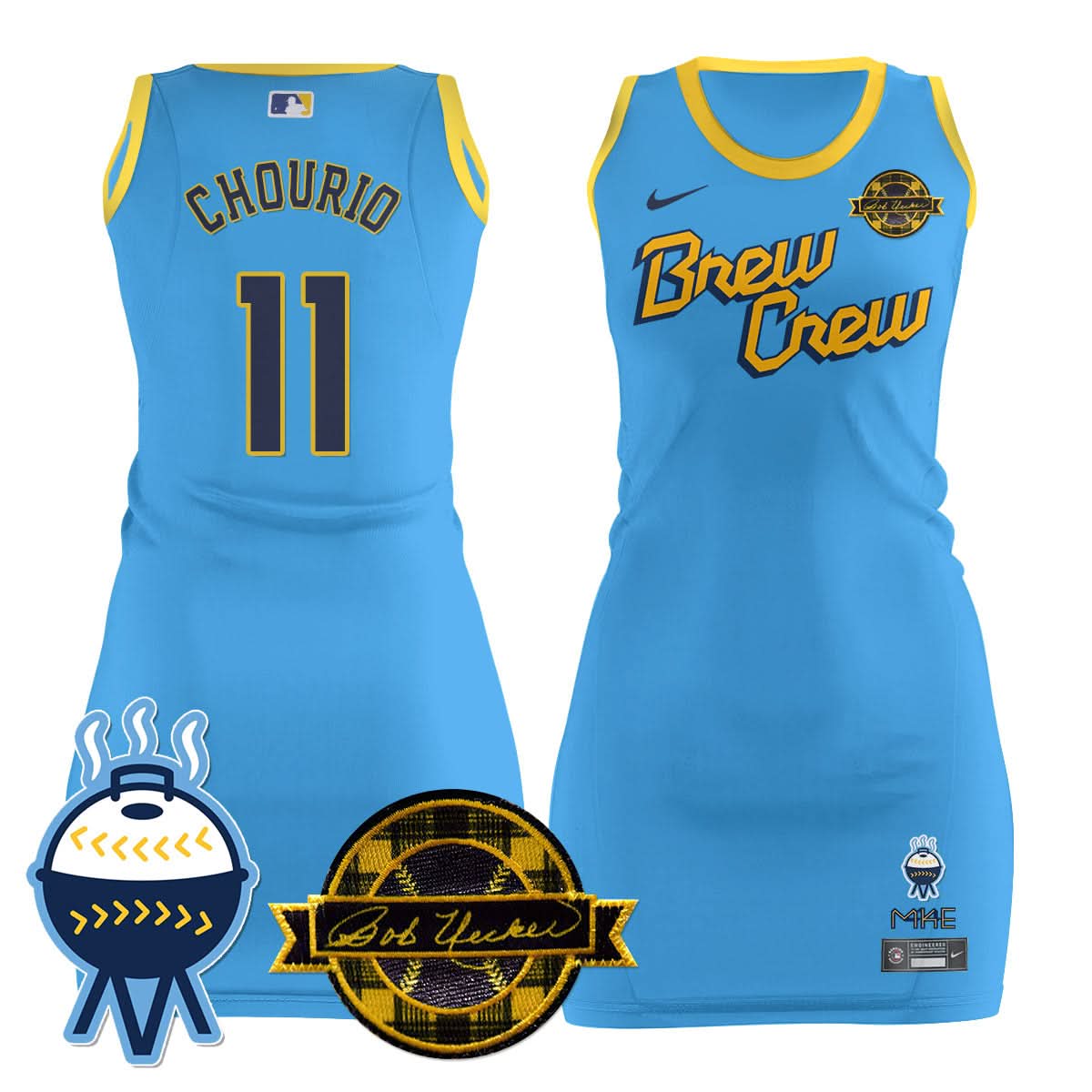 MB Limited Jersey Dress - Bob Uecker Patch - All Stitched
