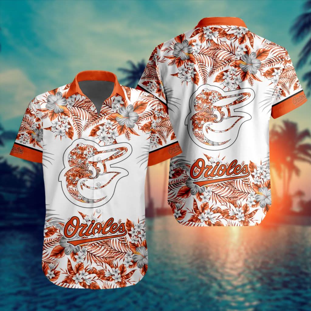 Baltimore Orioles Special Hawaiin Design Button Shirt ST2401 - The Lucky Shops