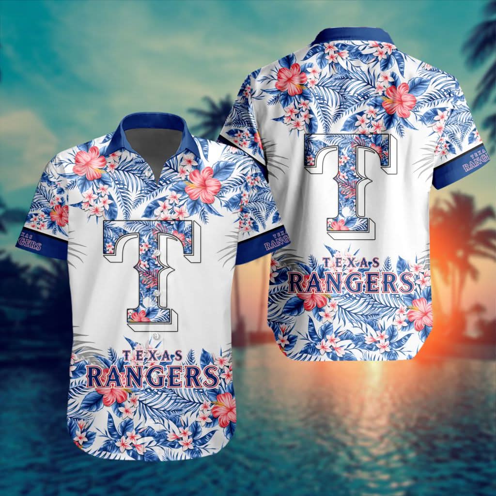 Texas Rangers Special Hawaiin Design Button Shirt ST2401 - The Lucky Shops