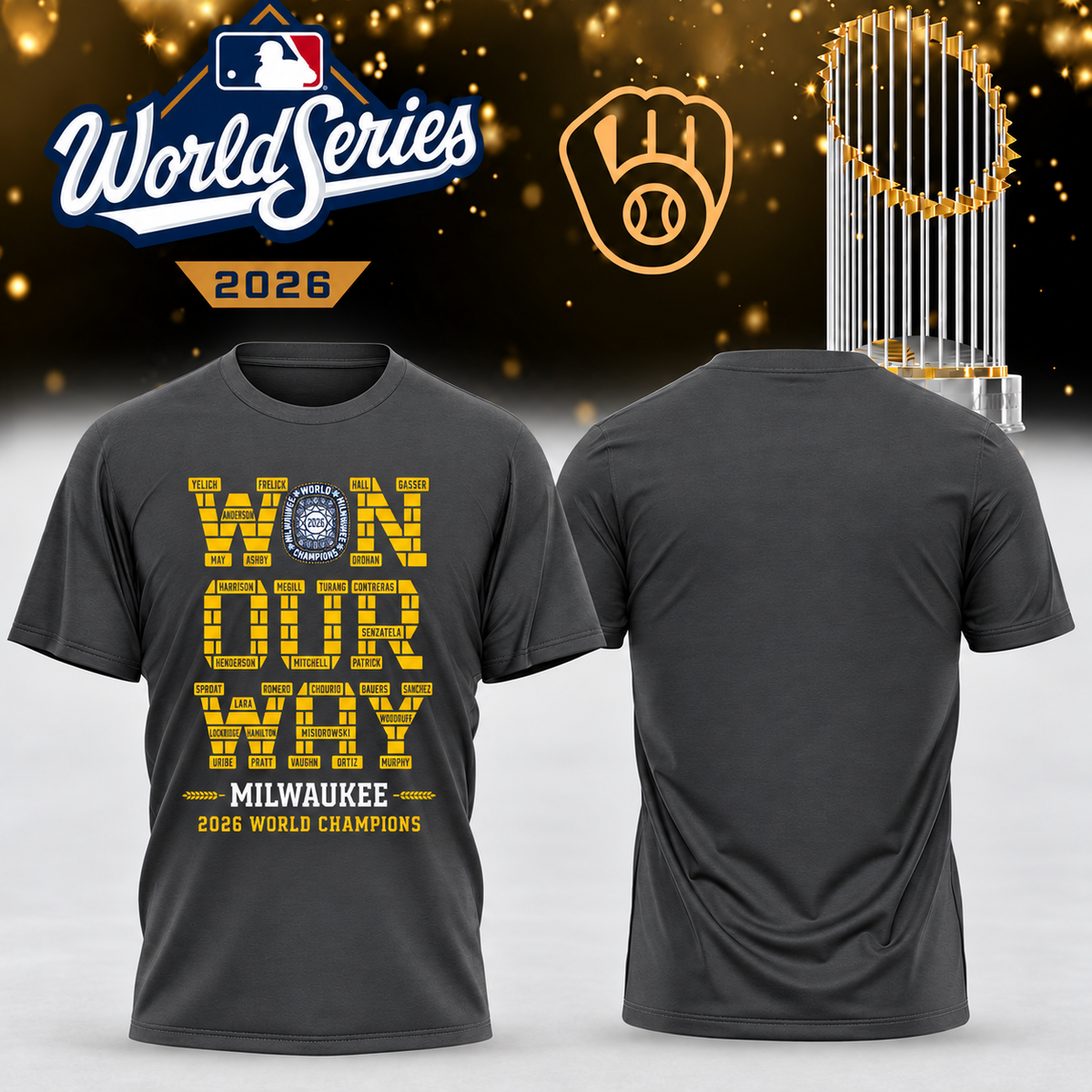 MIL World Series Champions One Side T-Shirt - Printed V32