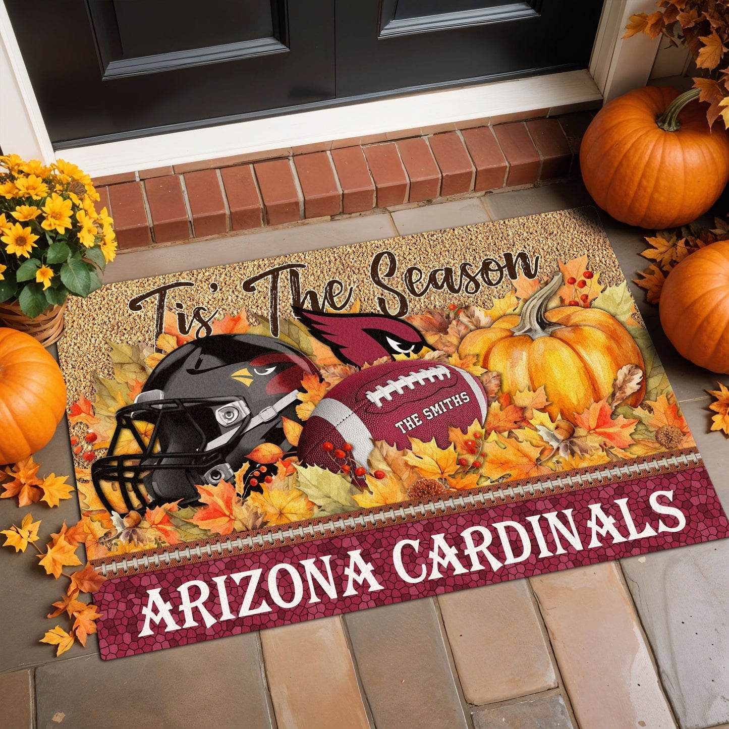 Arizona Cardinals Doormat Custom Your Family Name And Choose Your Quotes, Sport Doormat, Sport Gifts For Fan EHIVM-60421N