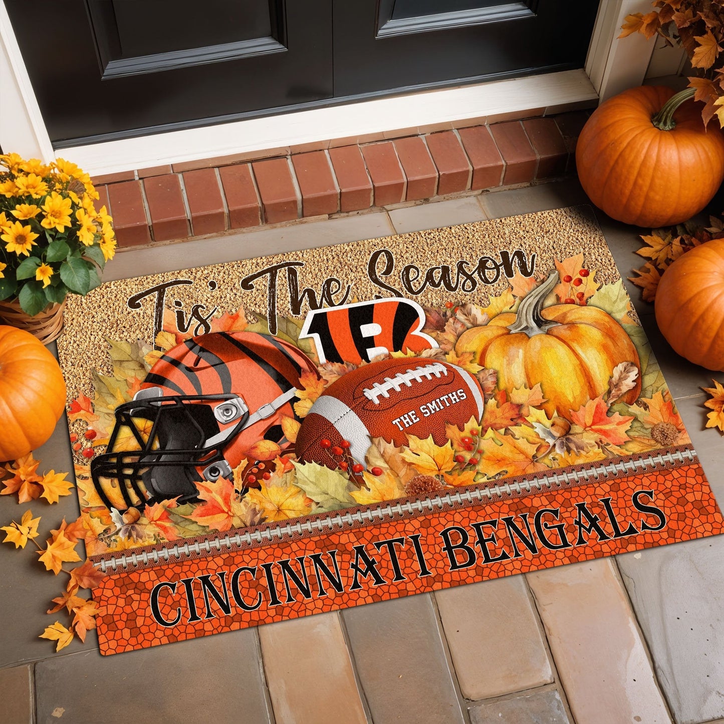 Cincinnati Bengals Doormat Custom Your Family Name And Choose Your Quotes, Sport Doormat, Sport Gifts For Fan EHIVM-60421N