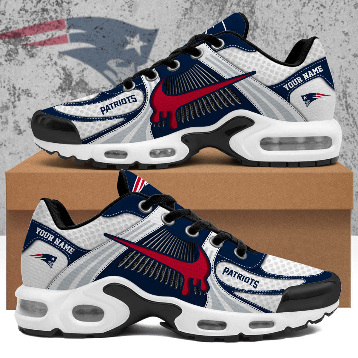 Personalized New England Patriots Air Max Plus Shoes