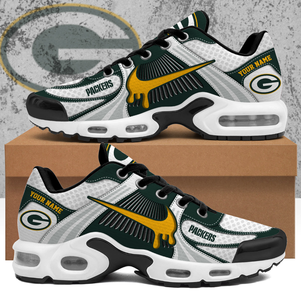 Personalized Green Bay Packers Air Max Plus Shoes