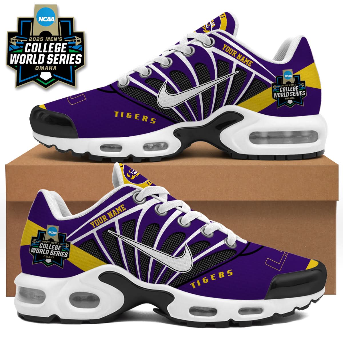 LSU NCAA 2025 World Series Air Max Shoes