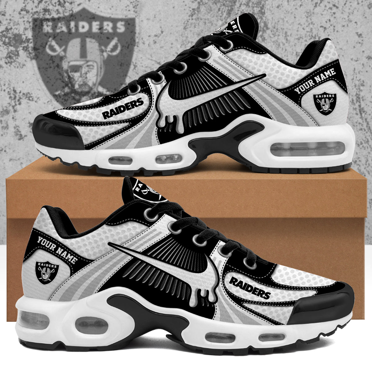 Personalized Las Vegas Raiders Air Max Plus Shoes