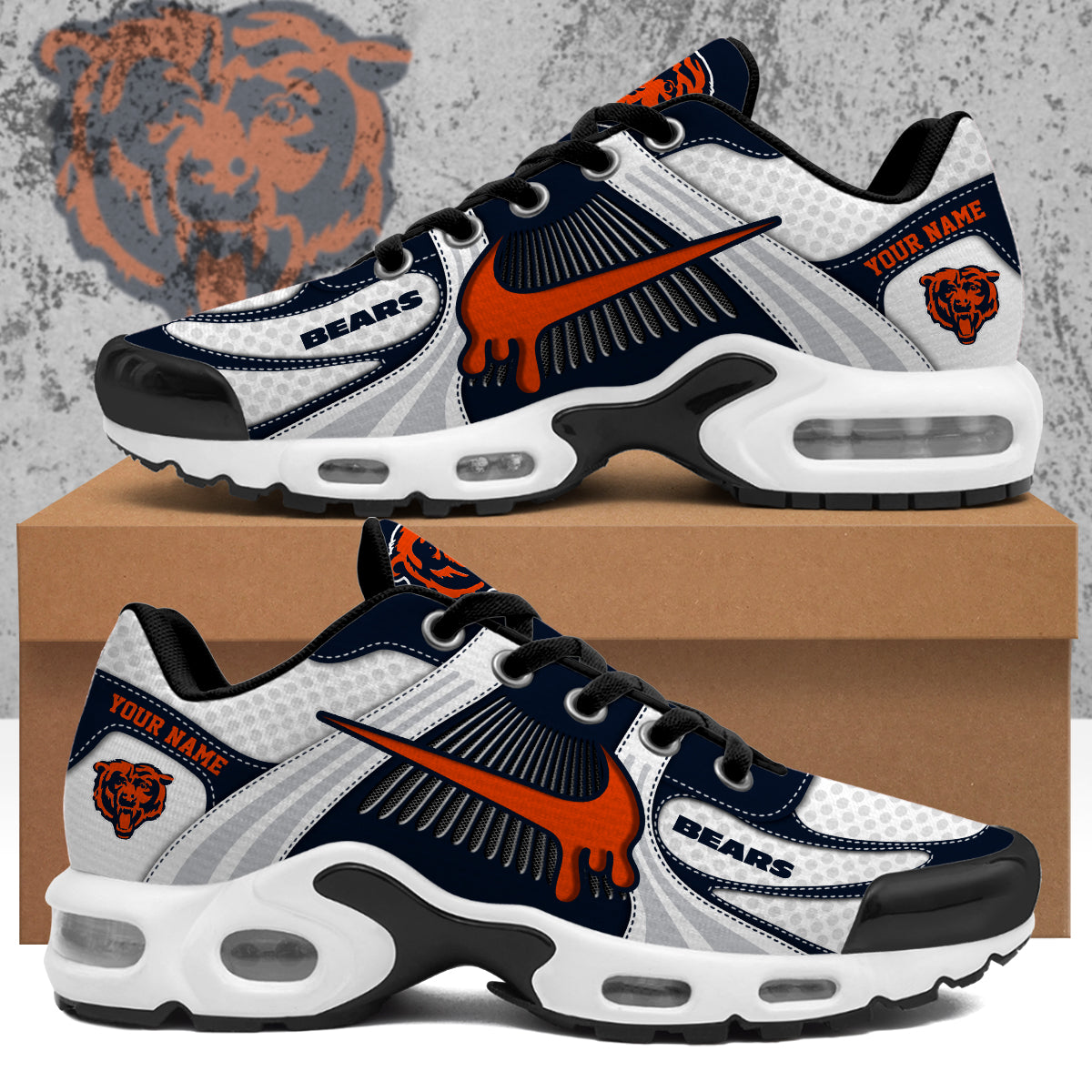 Personalized Chicago Bears Air Max Plus Shoes
