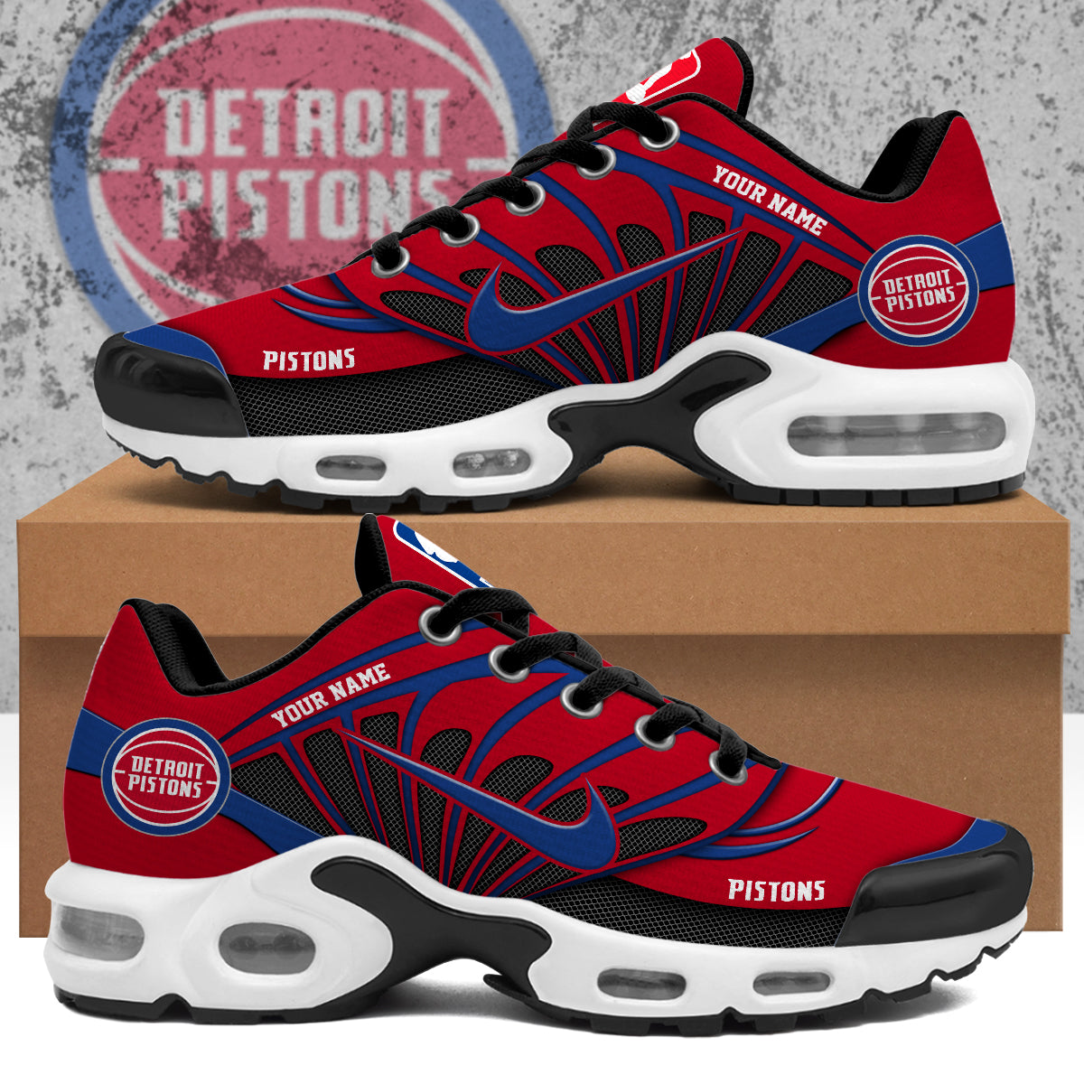 Detroit Pistons Customized Premium Shoes