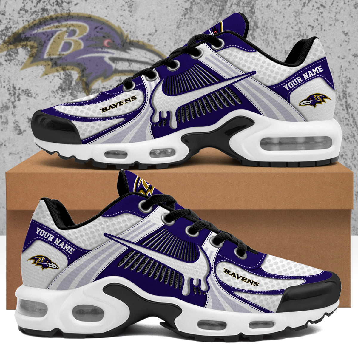 Personalized Baltimore Ravens Air Max Plus Shoes