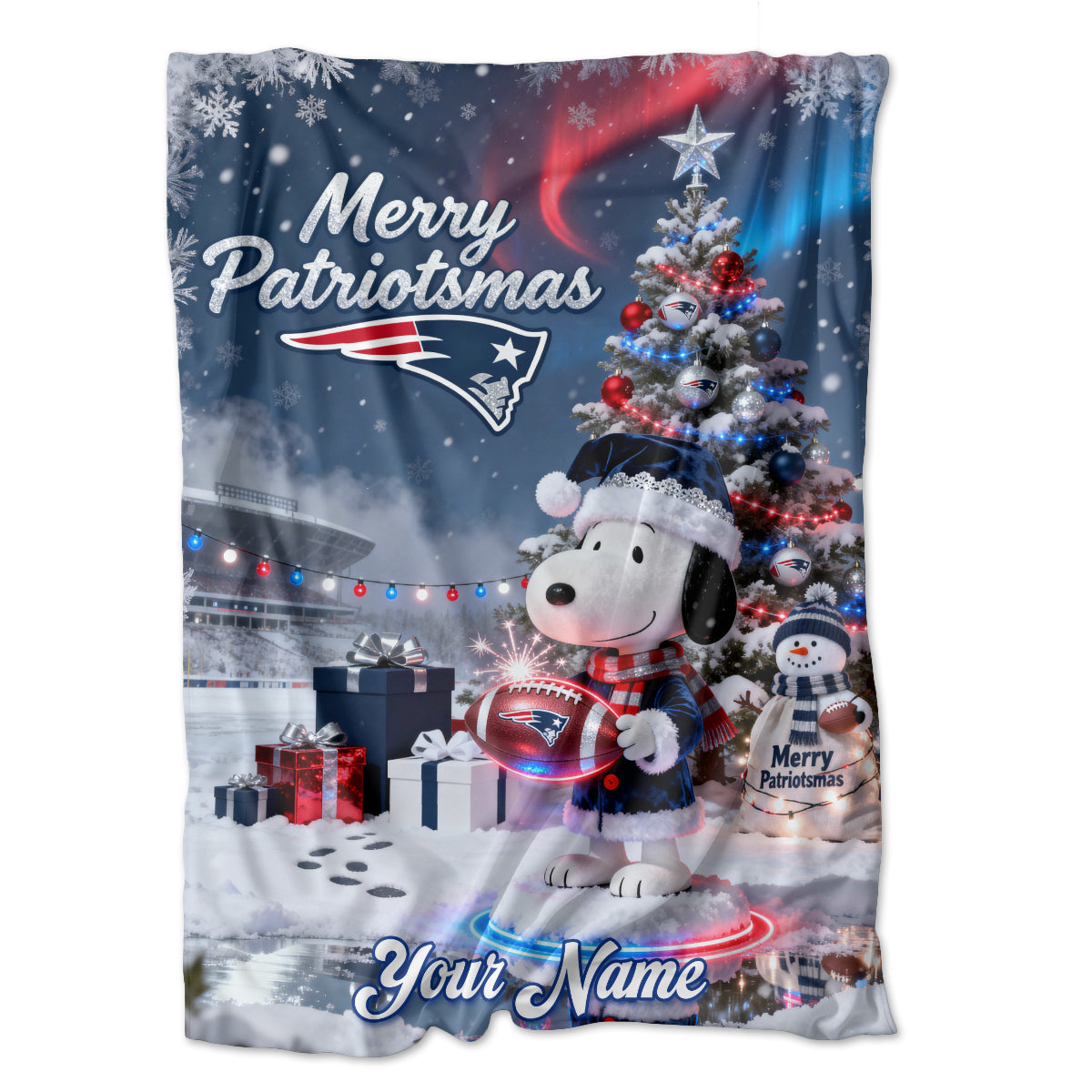 NE x SNP | Premium Christmas Fleece Blanket & Throw Pillow