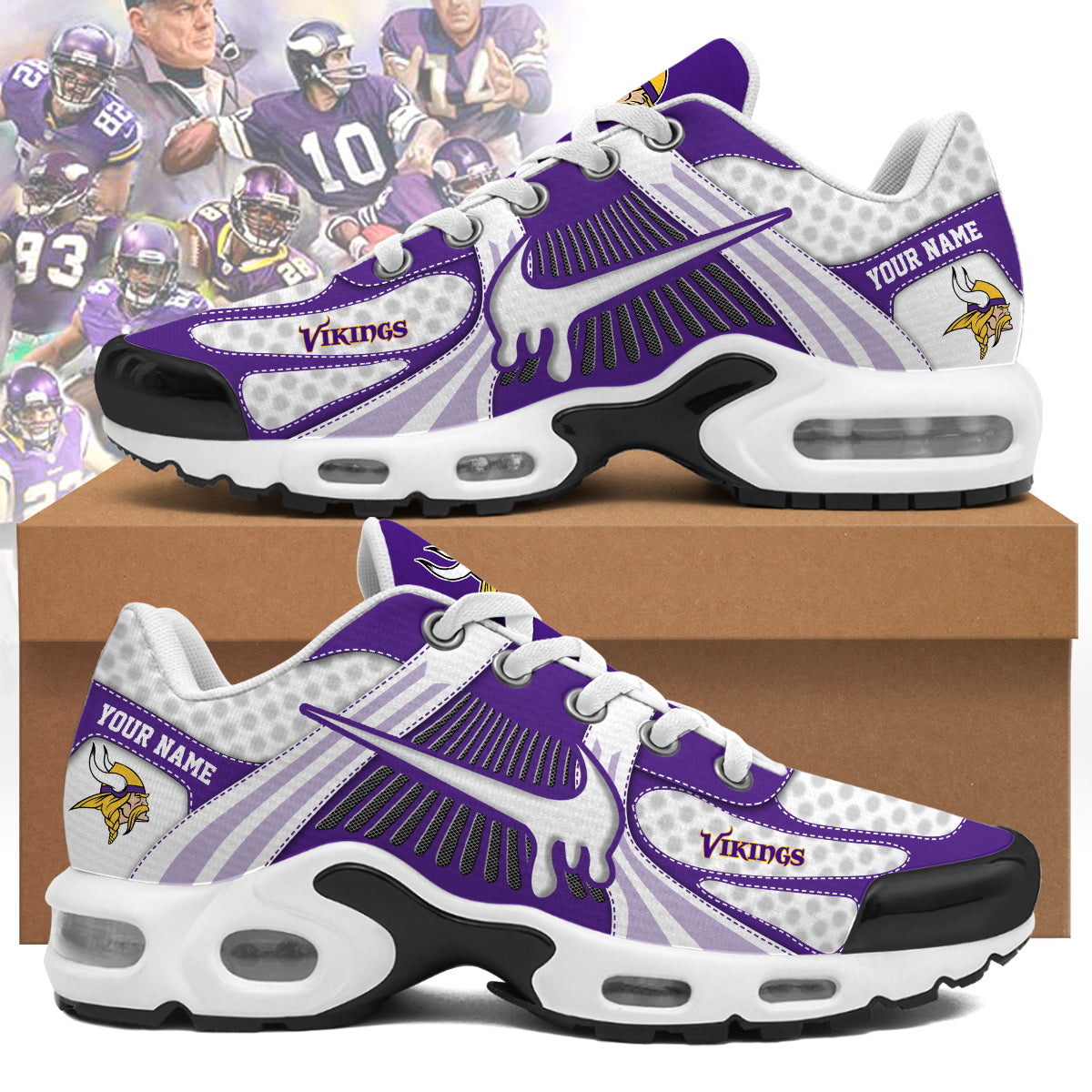 Personalized Minnesota Vikings Air Max Plus Shoes